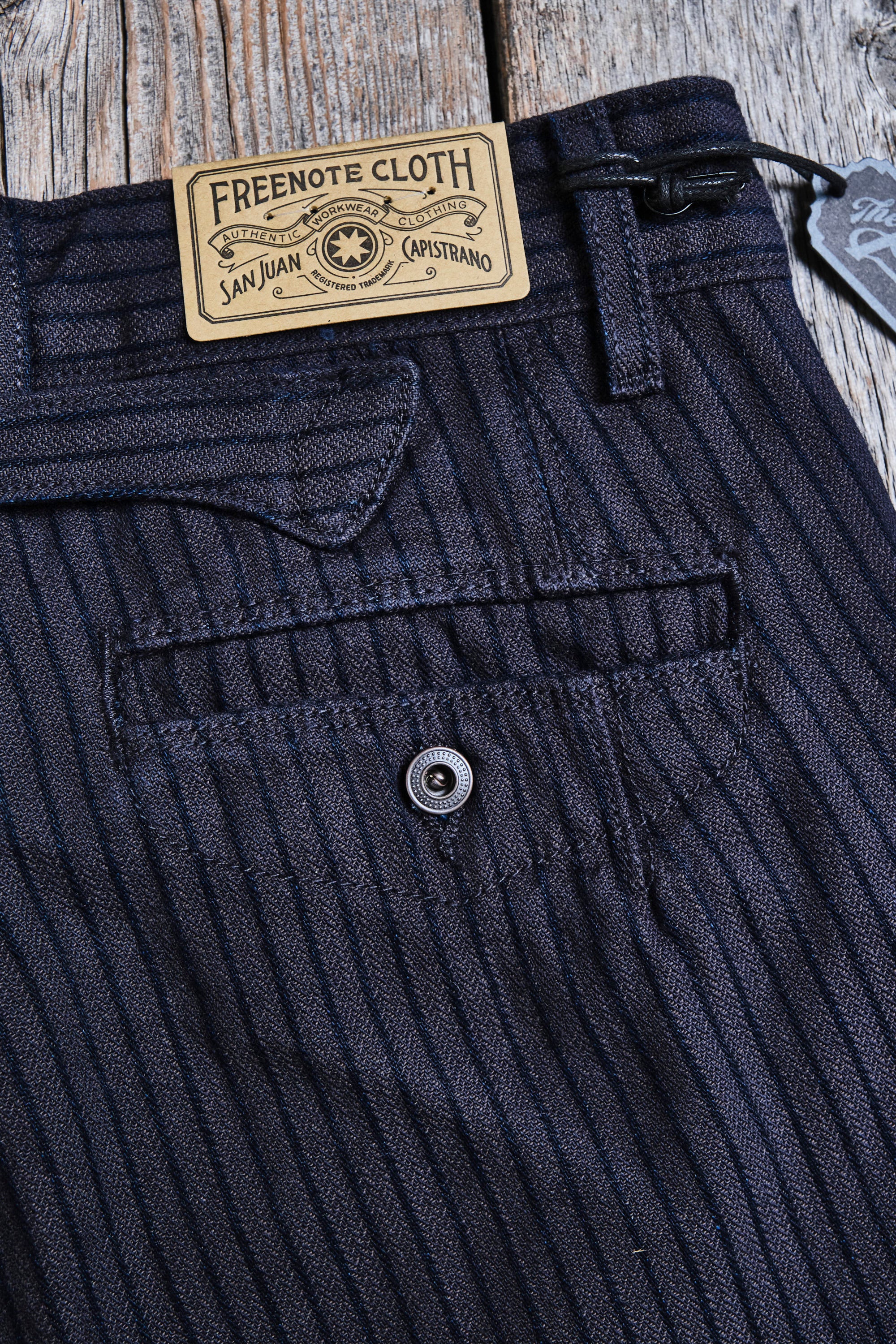 Western Pant Indigo Herringbone Dobby