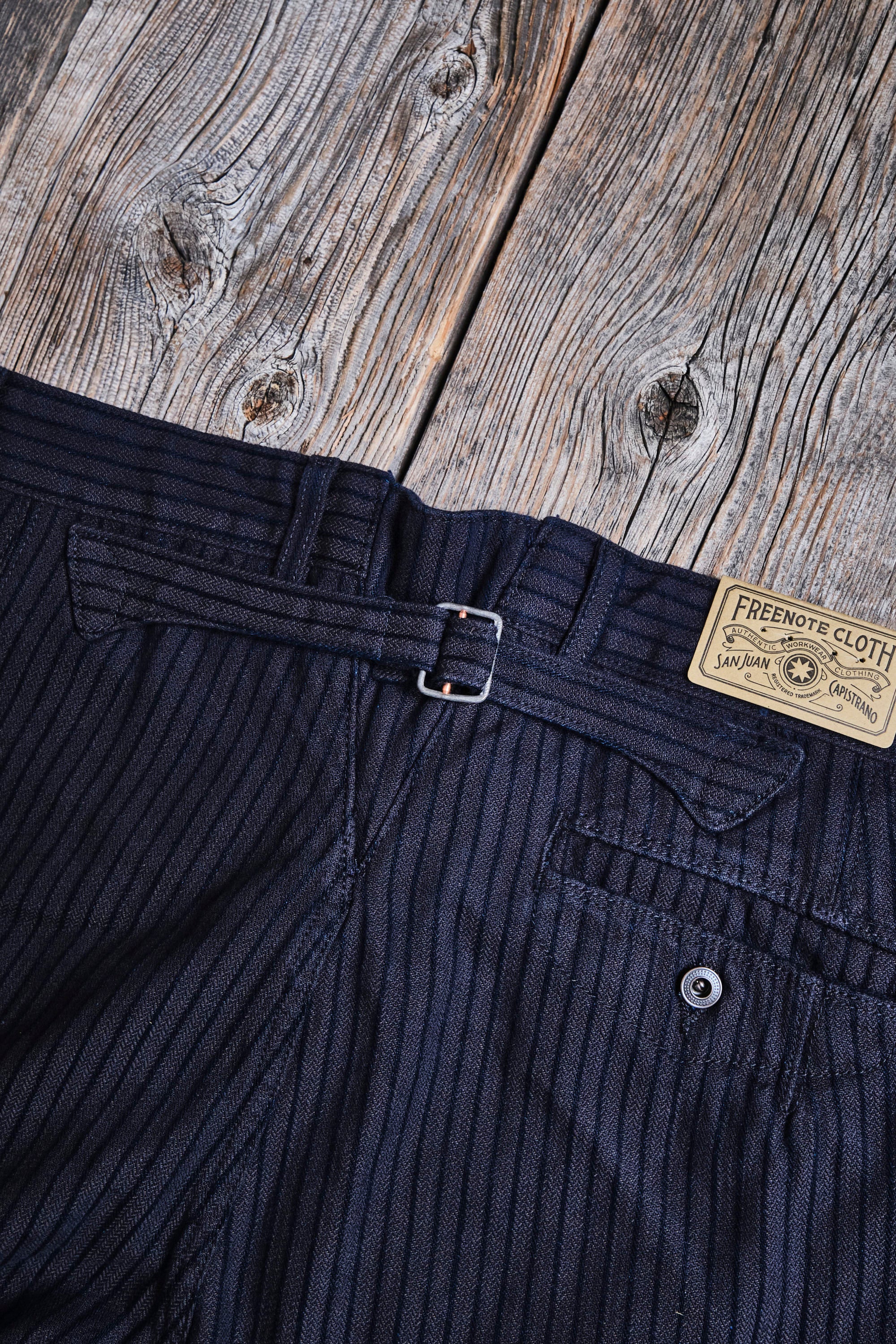 Western Pant Indigo Herringbone Dobby