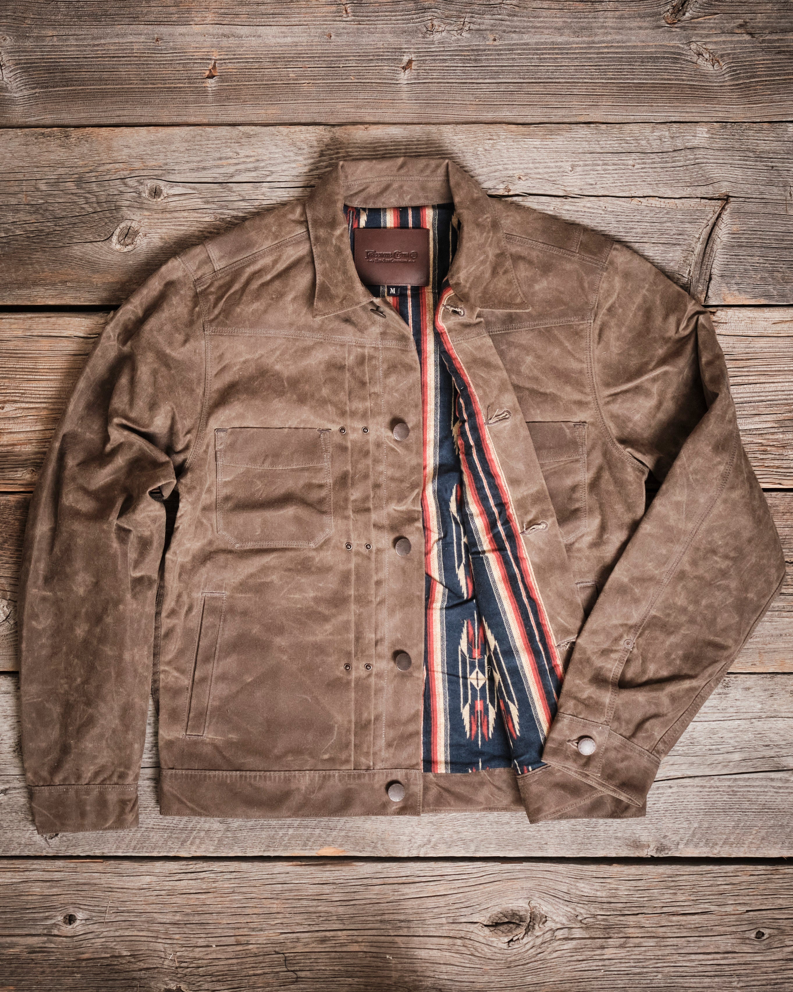 Riders Jacket Waxed Canvas Oak