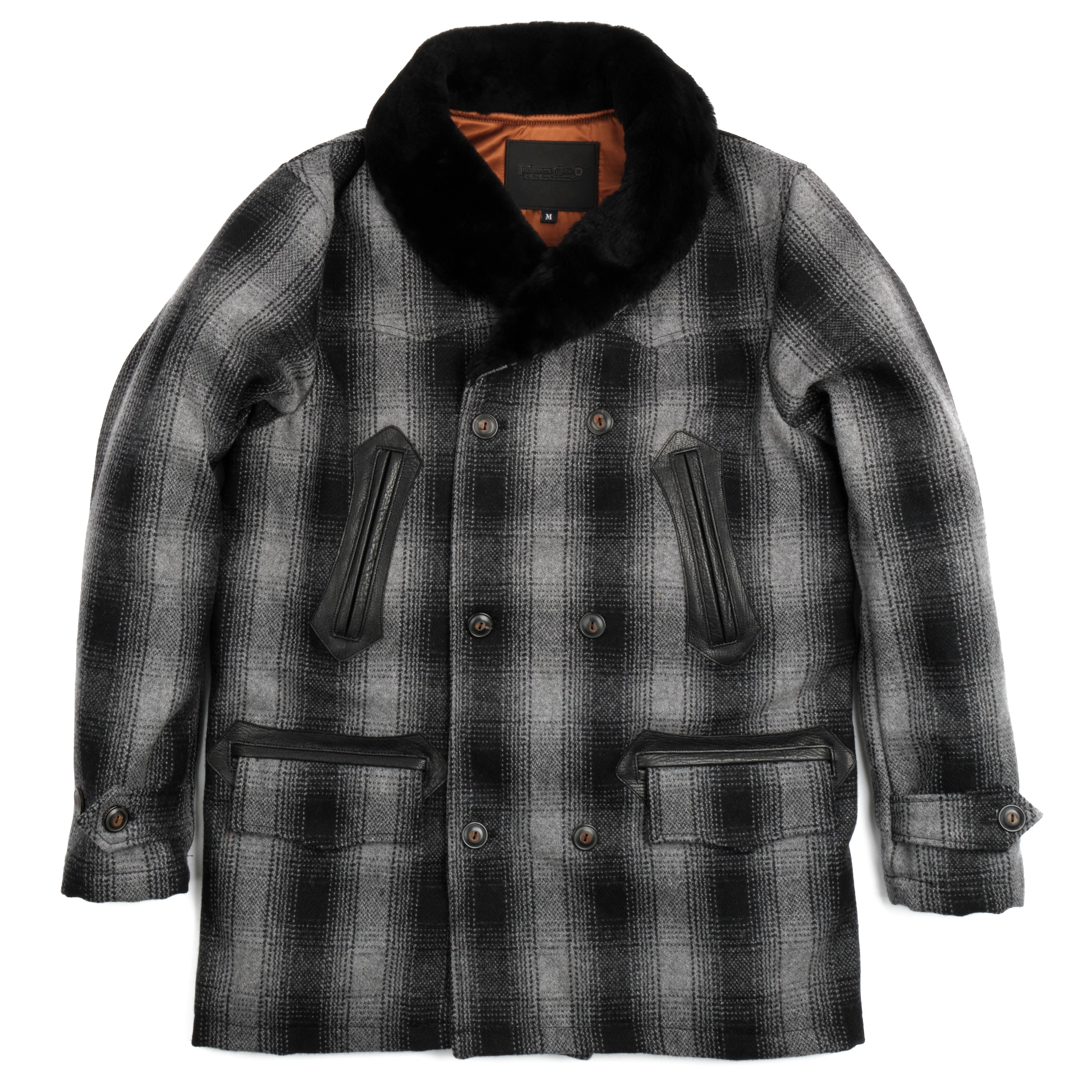 Miller ranch gray plaid clearance wool coat