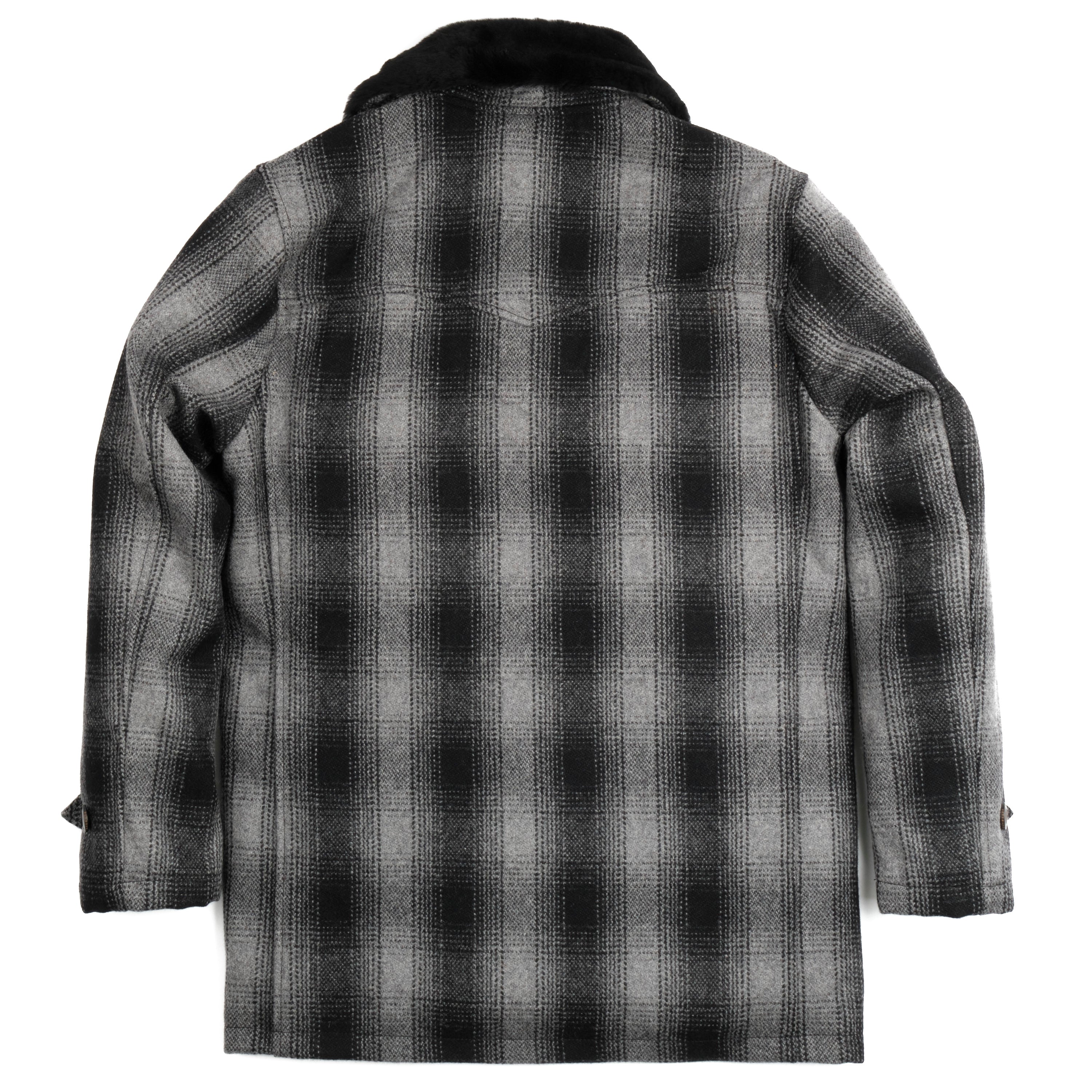 Miller ranch gray sales plaid wool coat