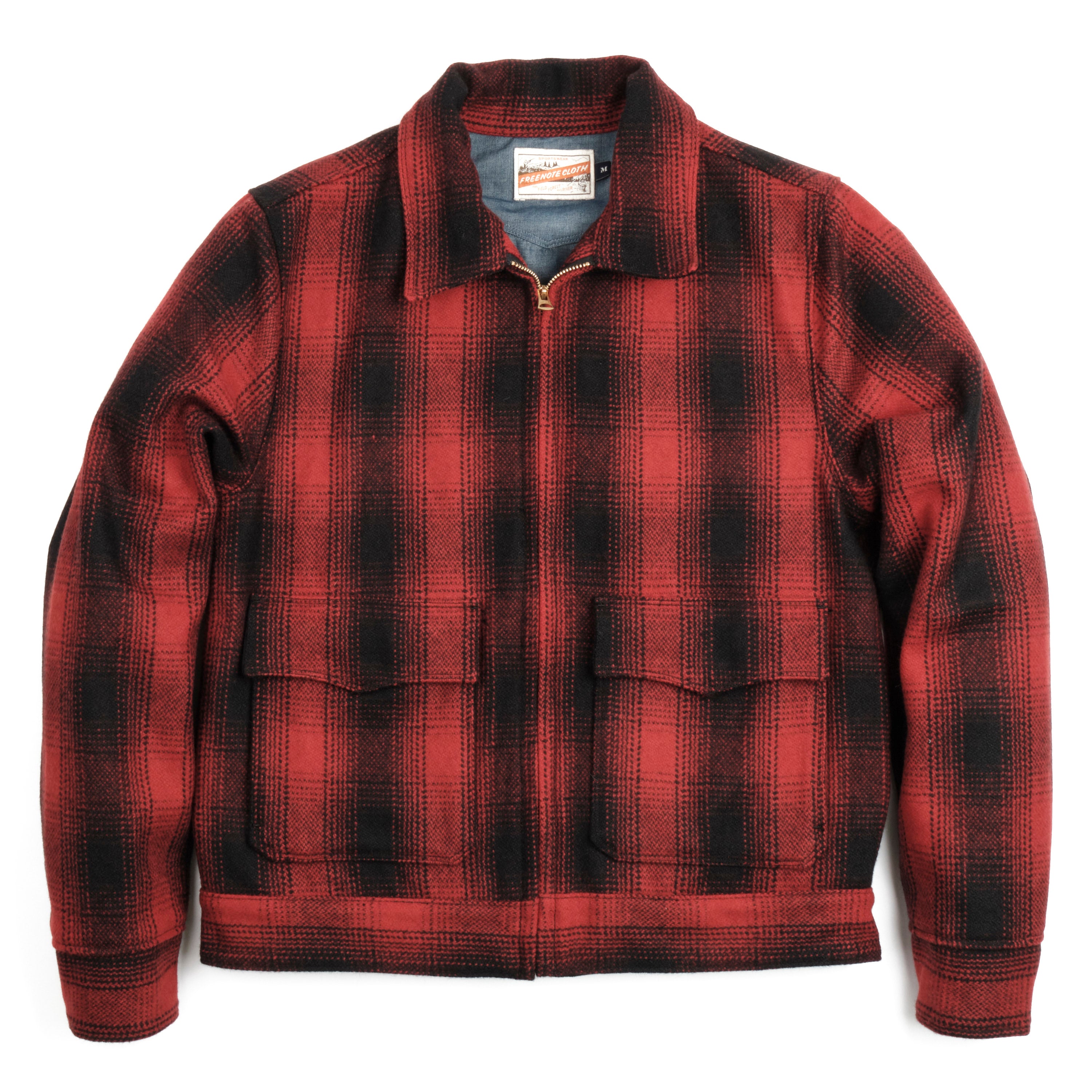 Red plaid sale wool jacket