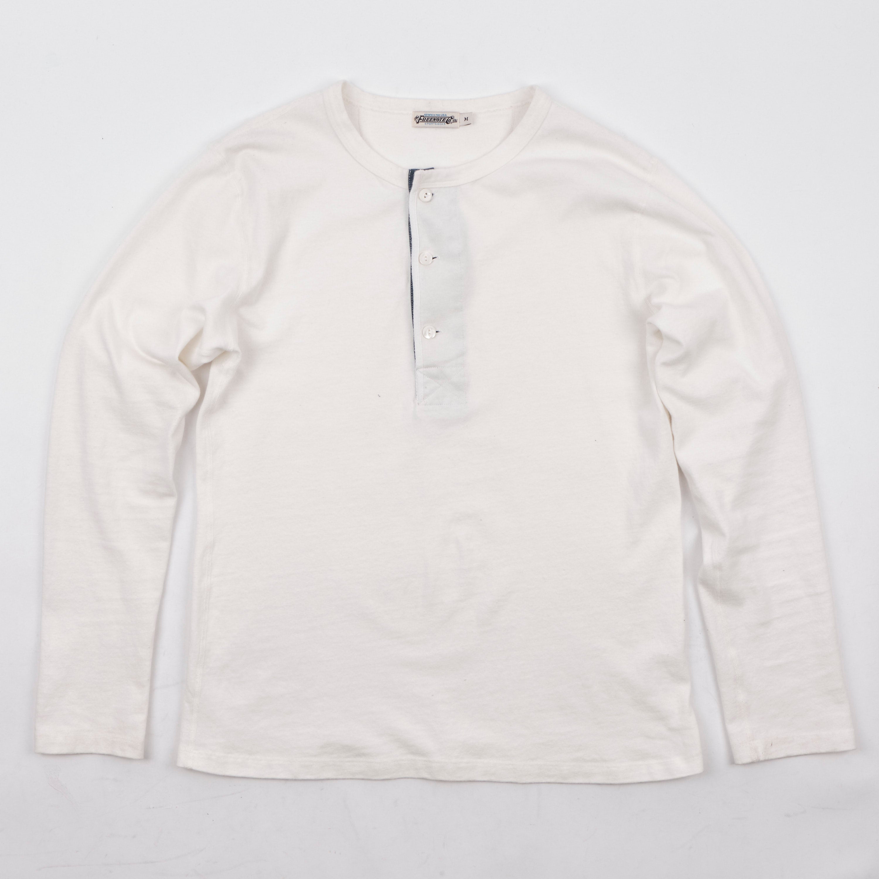 13 Ounce Henley L/S <span>White</span>