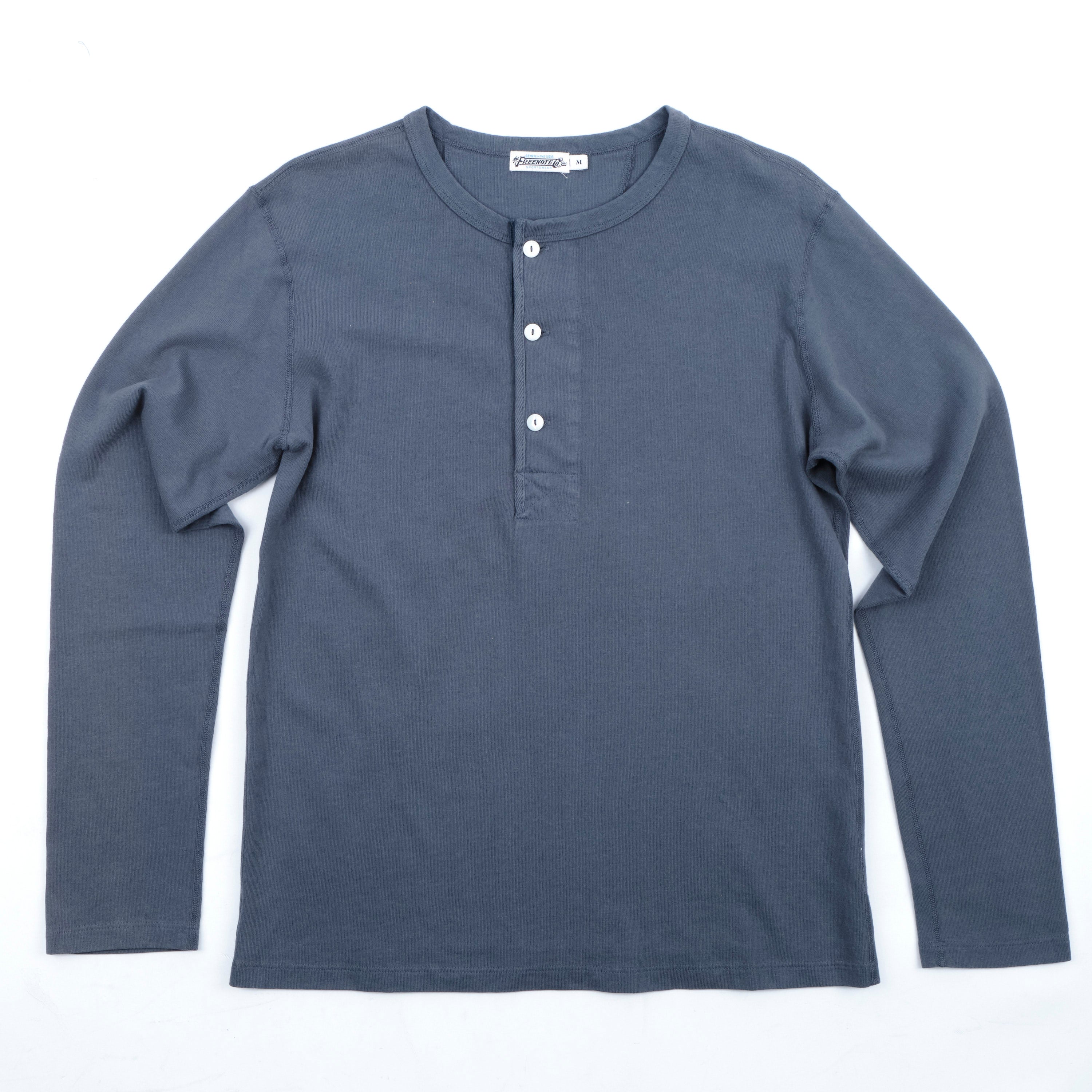 13 Ounce Henley L/S <span>Faded Blue</span>