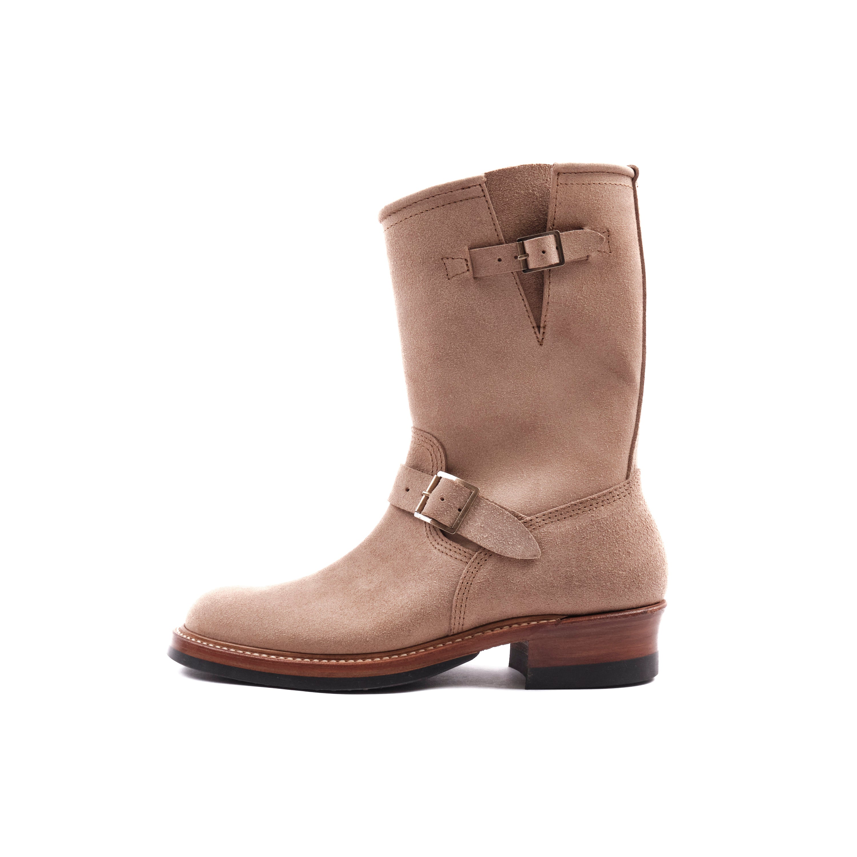 John Lofgren Wabash Engineer Boots | Horween Natural Roughout CXL