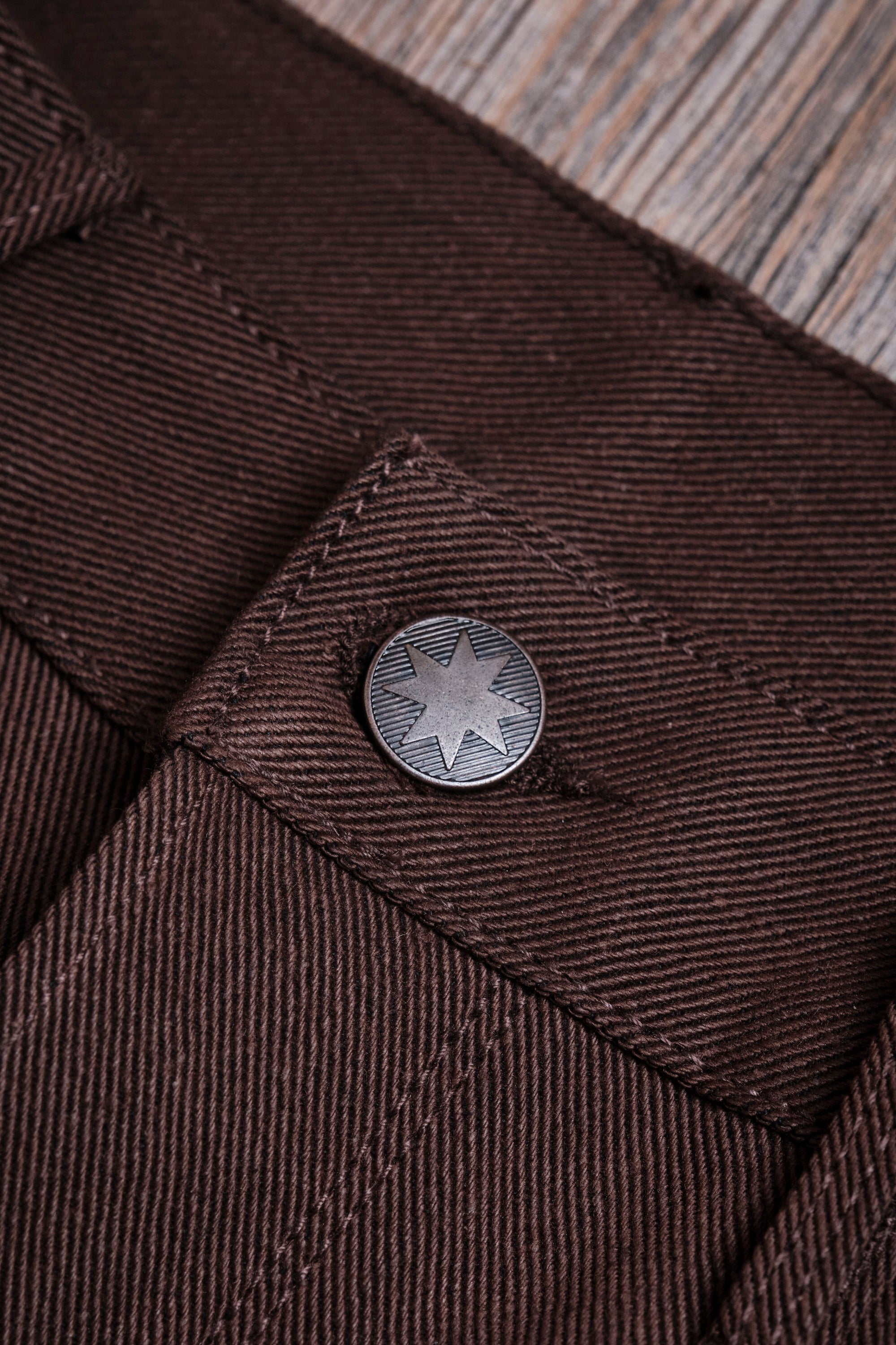 Belford Straight 15 ounce Dark Brown Denim