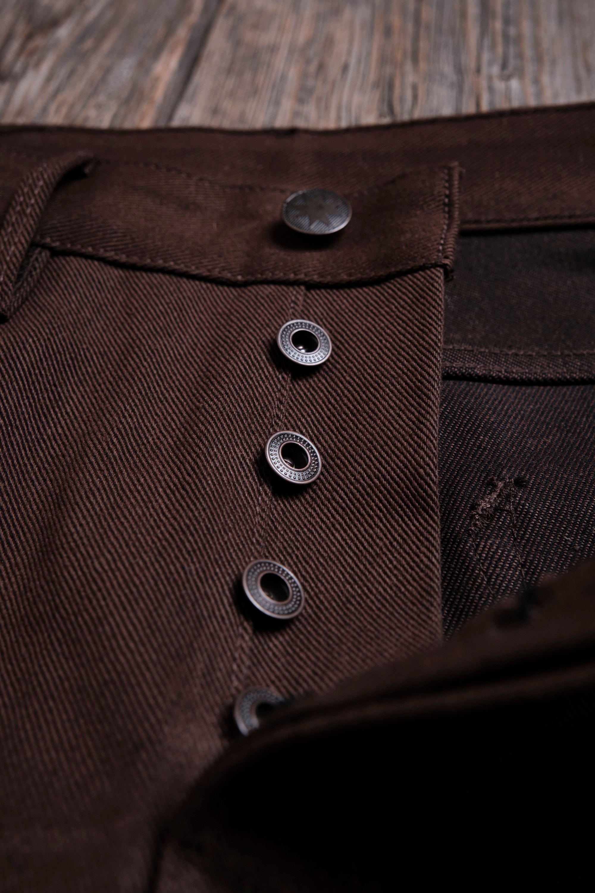 Belford Straight 15 ounce Dark Brown Denim