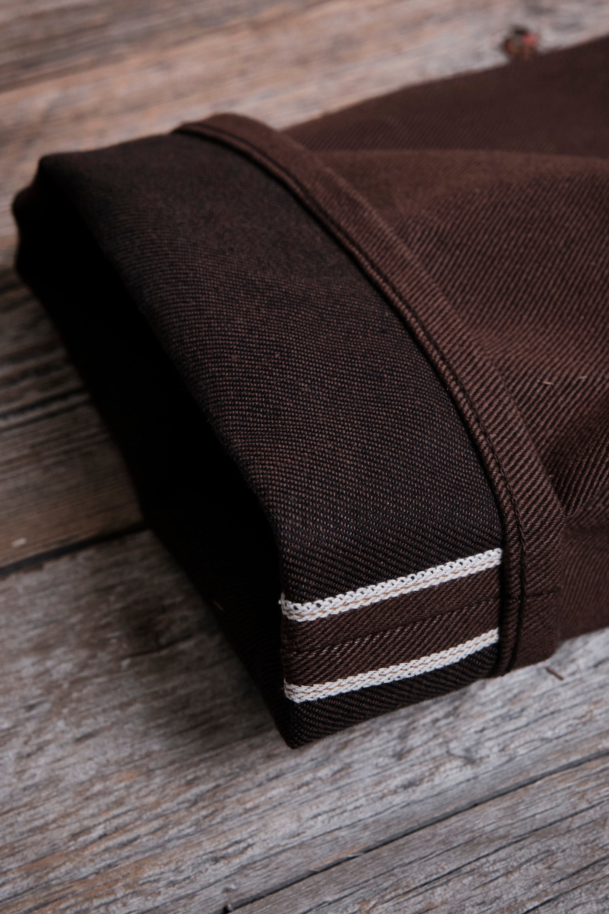 Belford Straight 15 ounce Dark Brown Denim