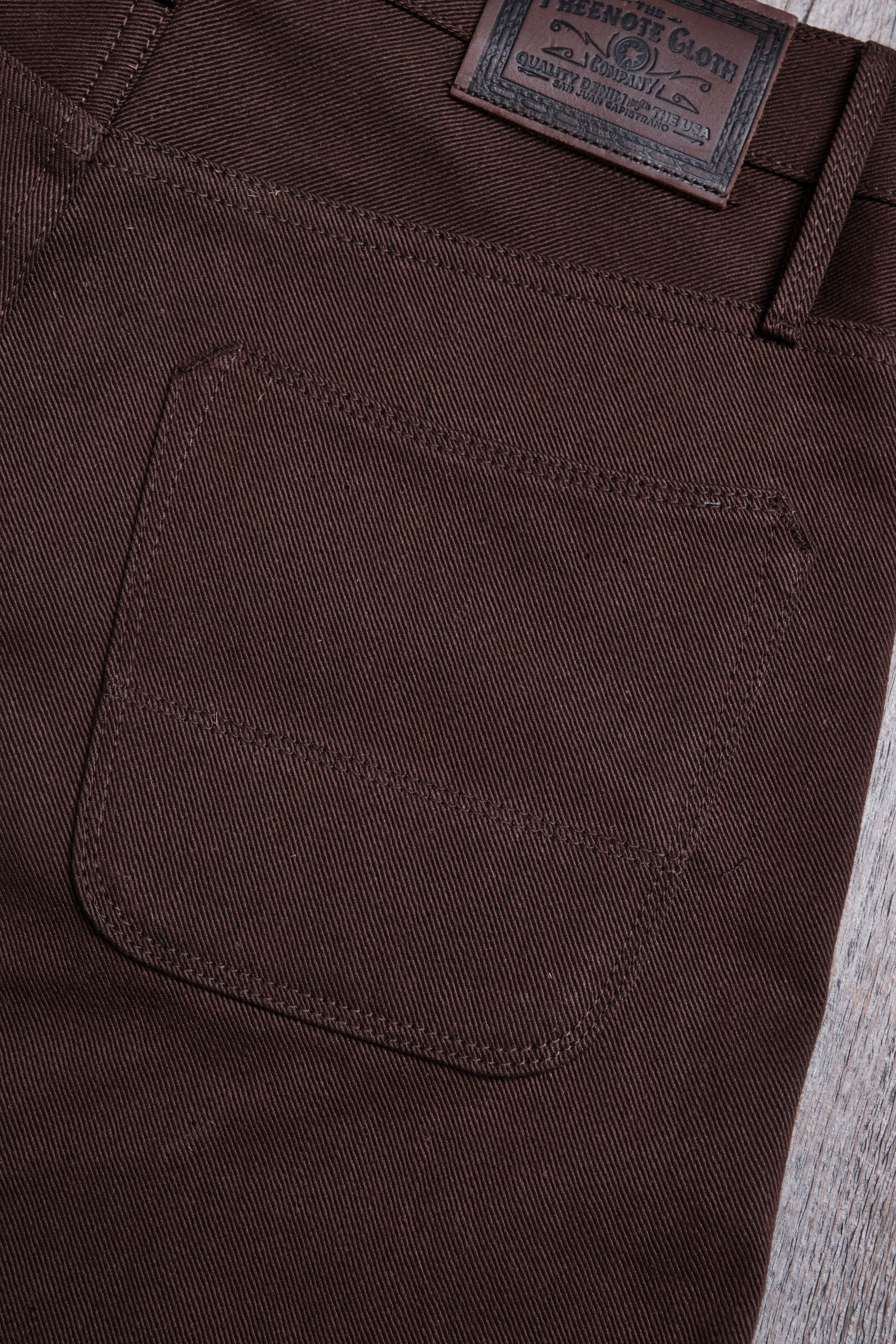 Belford Straight 15 ounce Dark Brown Denim