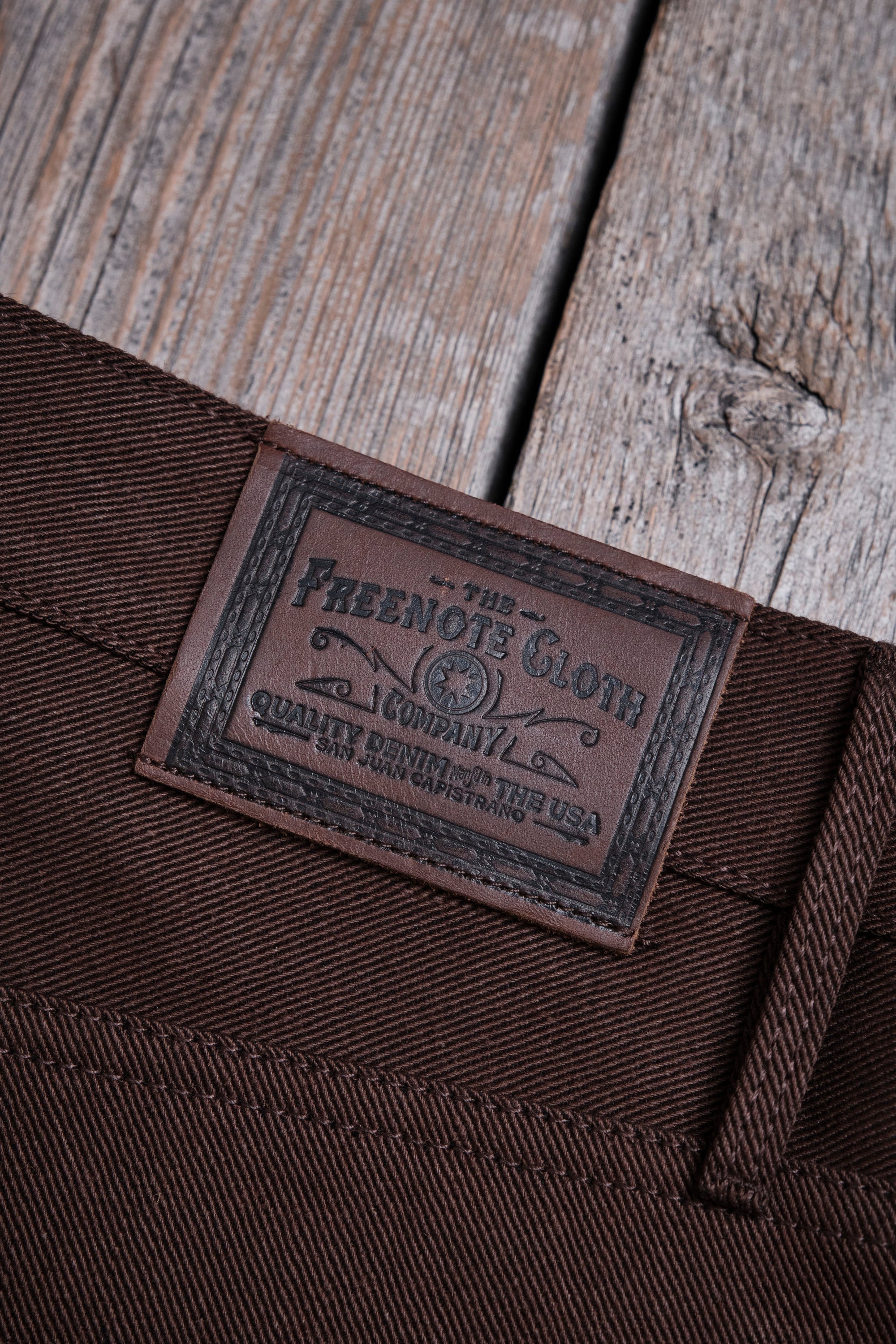 Belford Straight 15 ounce Dark Brown Denim
