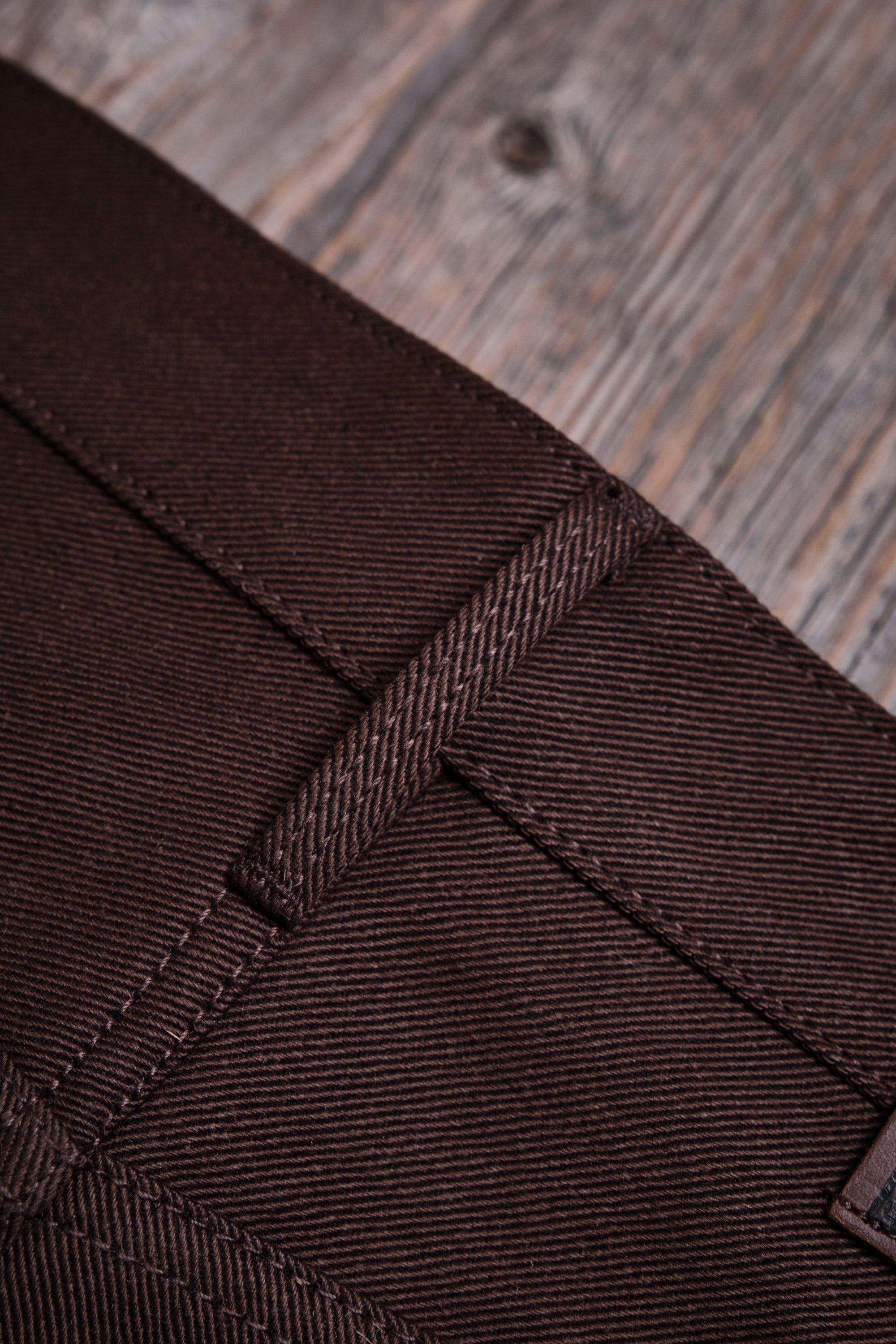 Belford Straight 15 ounce Dark Brown Denim