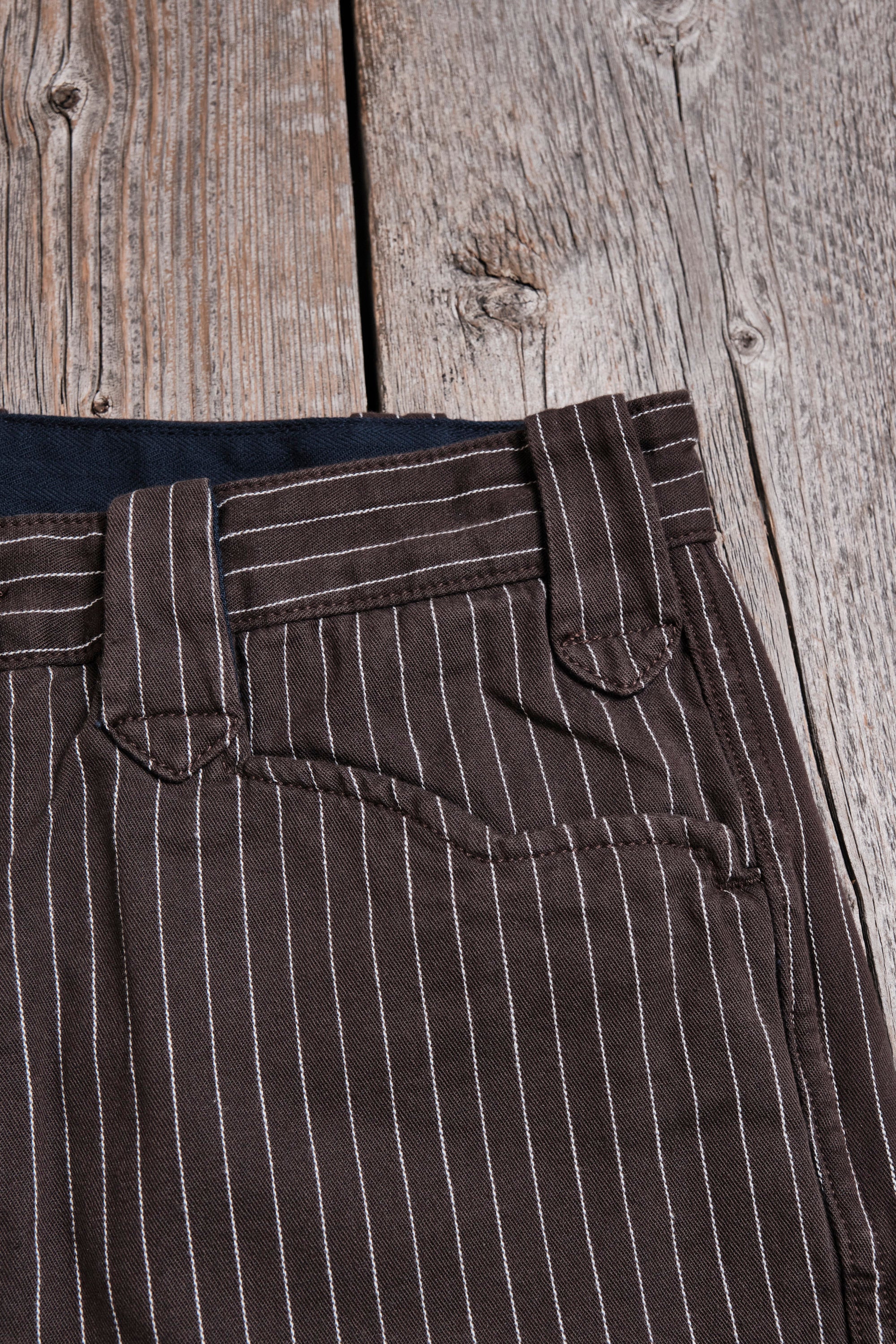 Duster Pant Brown Stripe