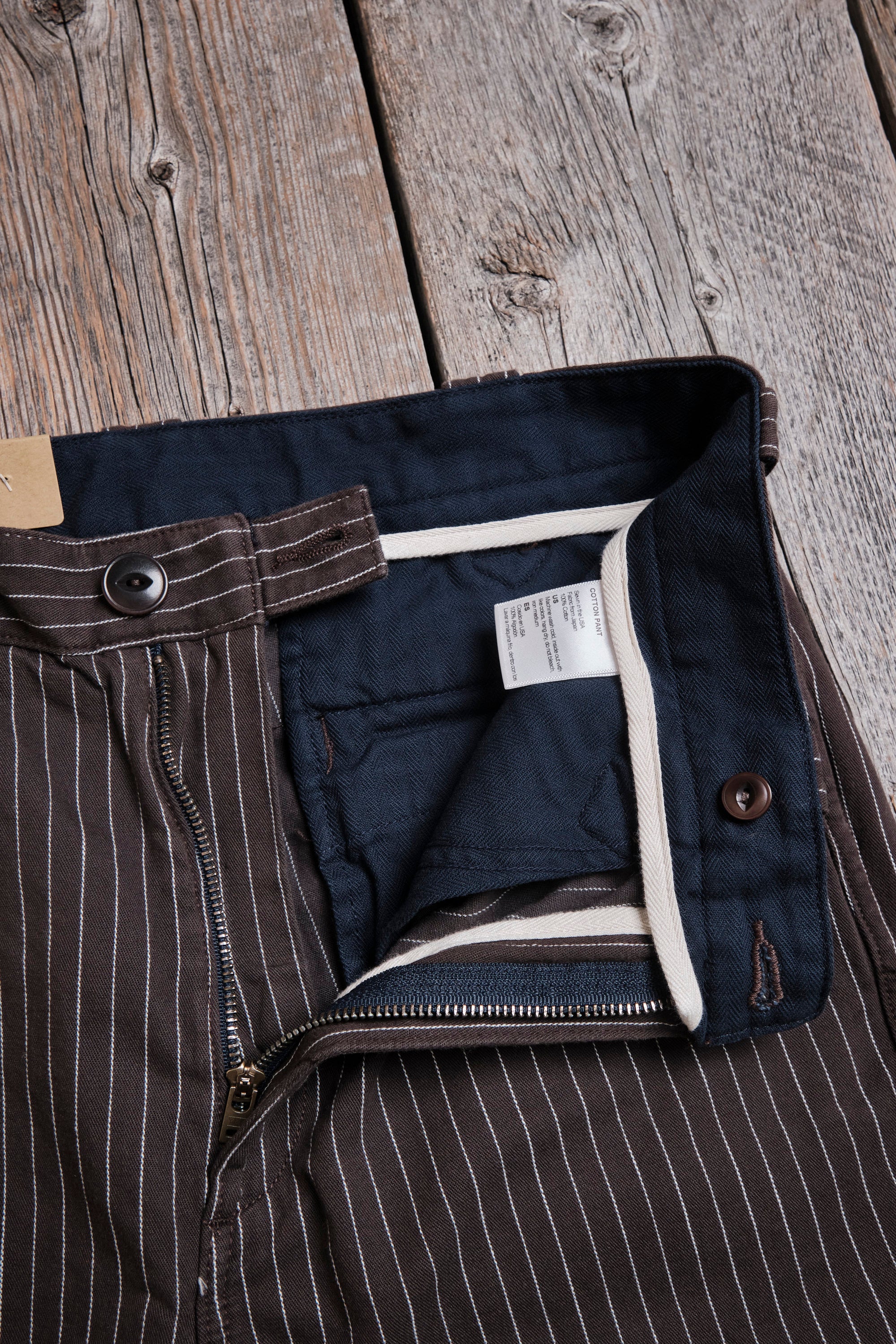Duster Pant Brown Stripe