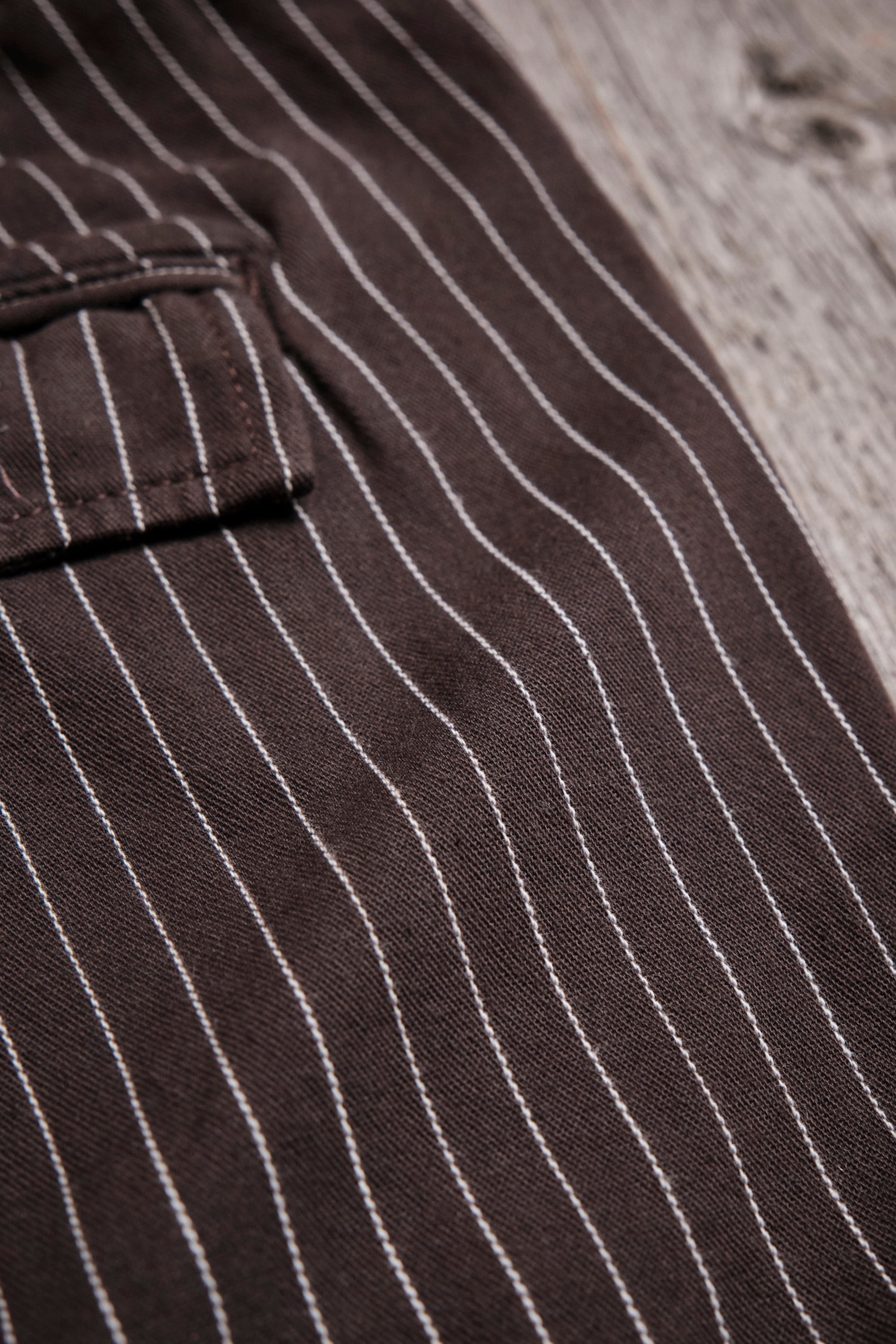 Duster Pant Brown Stripe