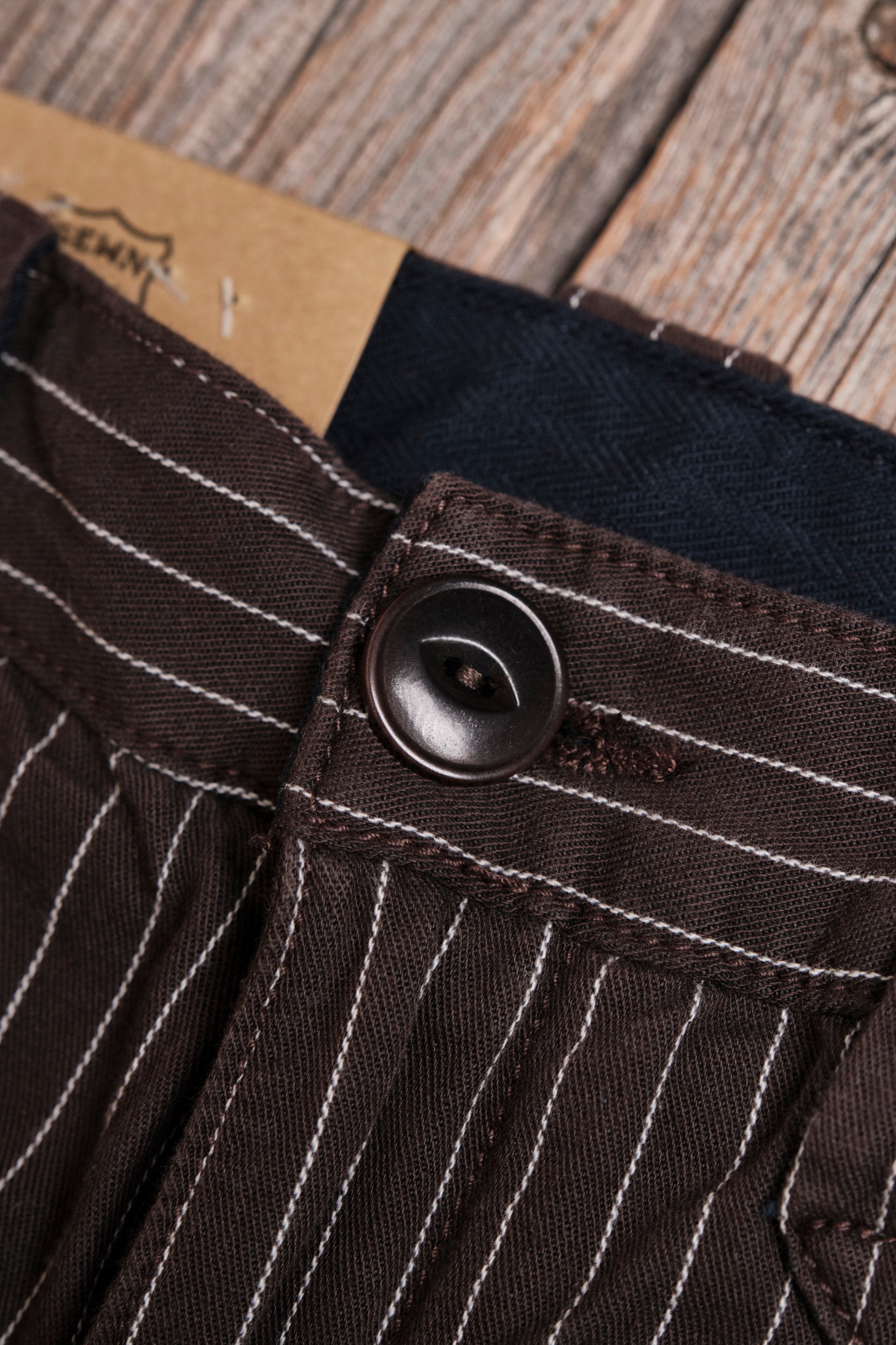 Duster Pant Brown Stripe