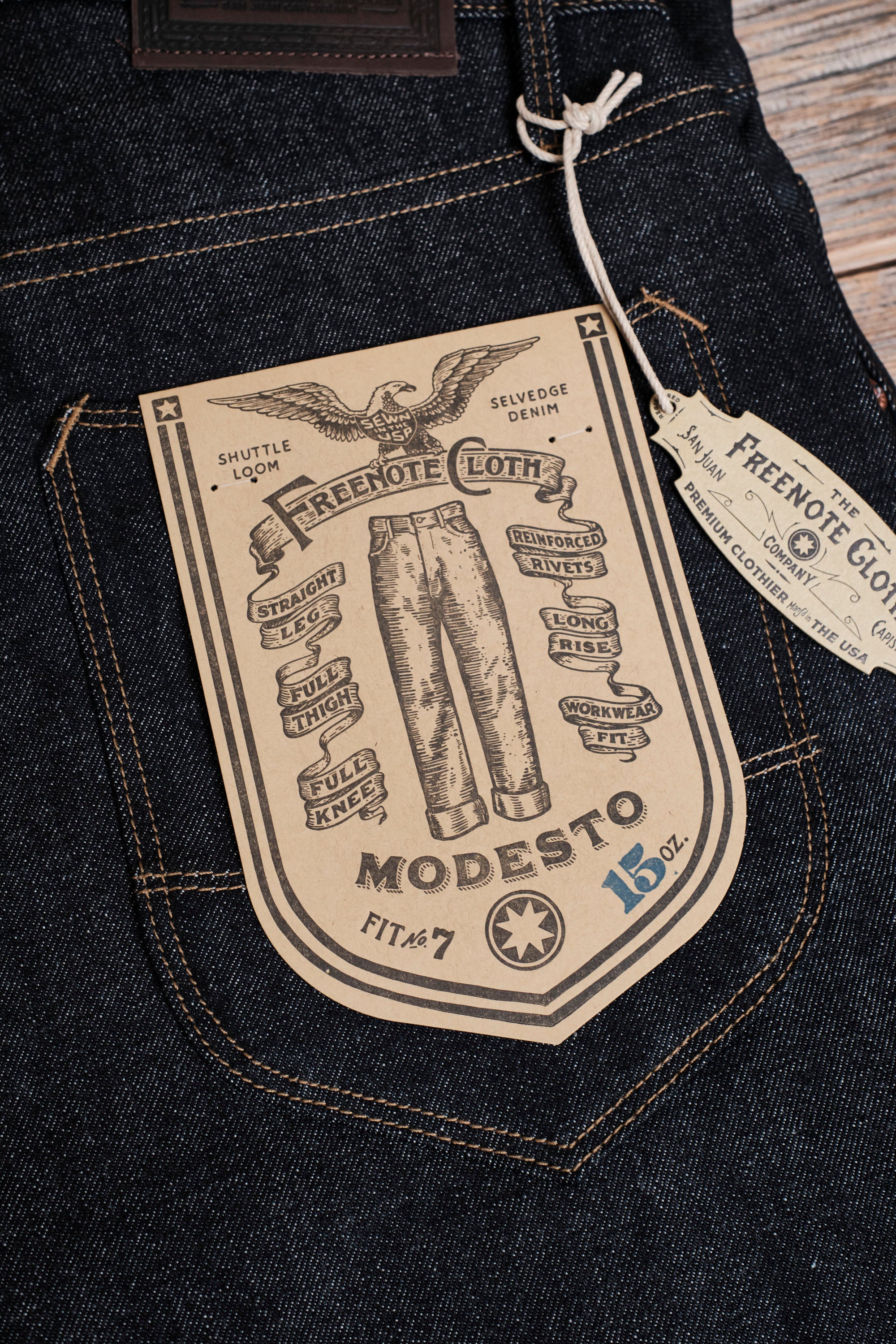 Modesto 15 Ounce Kaihara Unsinged Denim
