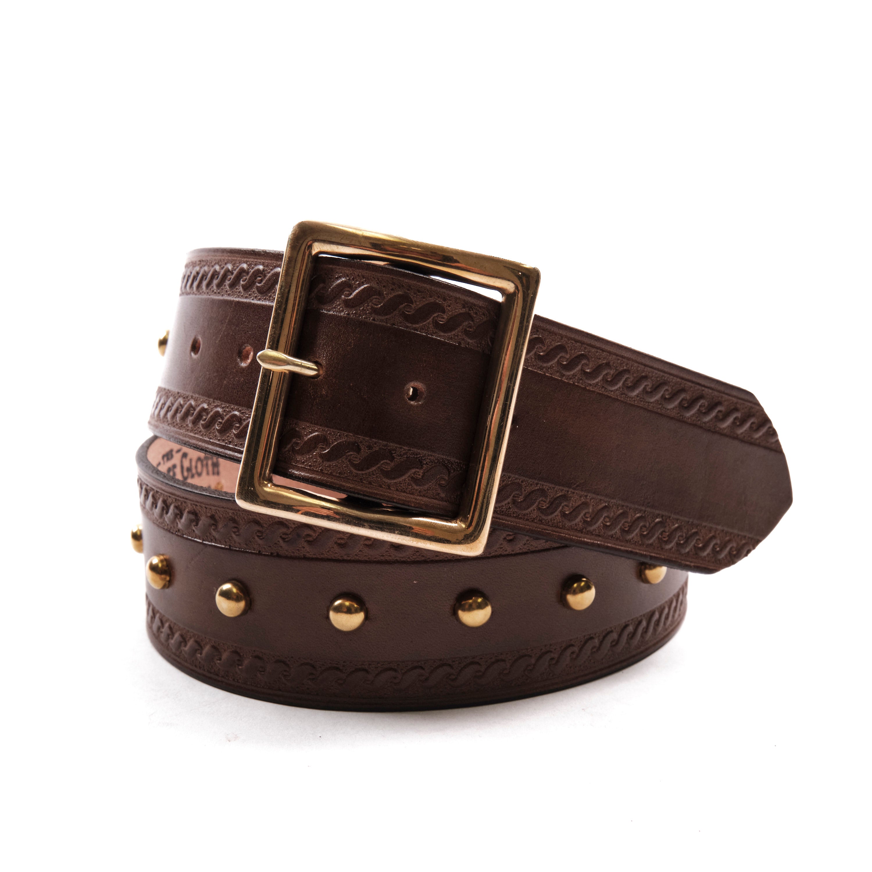 Codina Leather - Serpentine Spotted Garrison Belt Brown