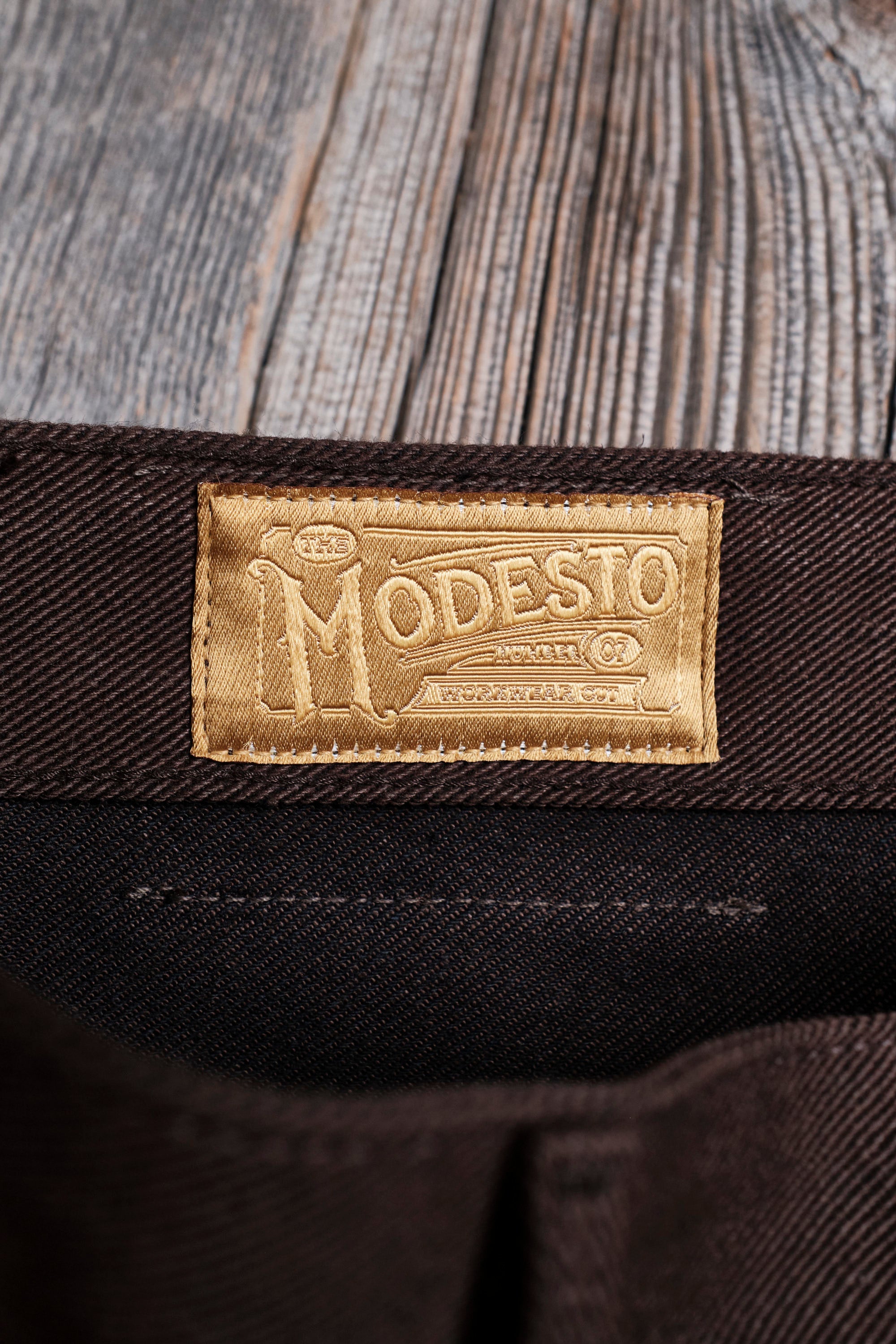 Modesto 15 Ounce Dark Brown Denim