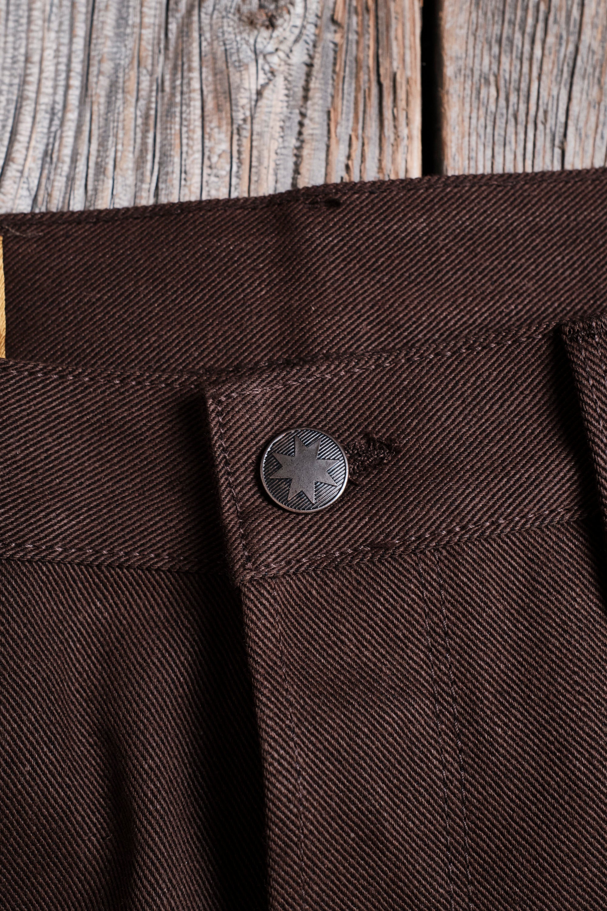 Modesto 15 Ounce Dark Brown Denim