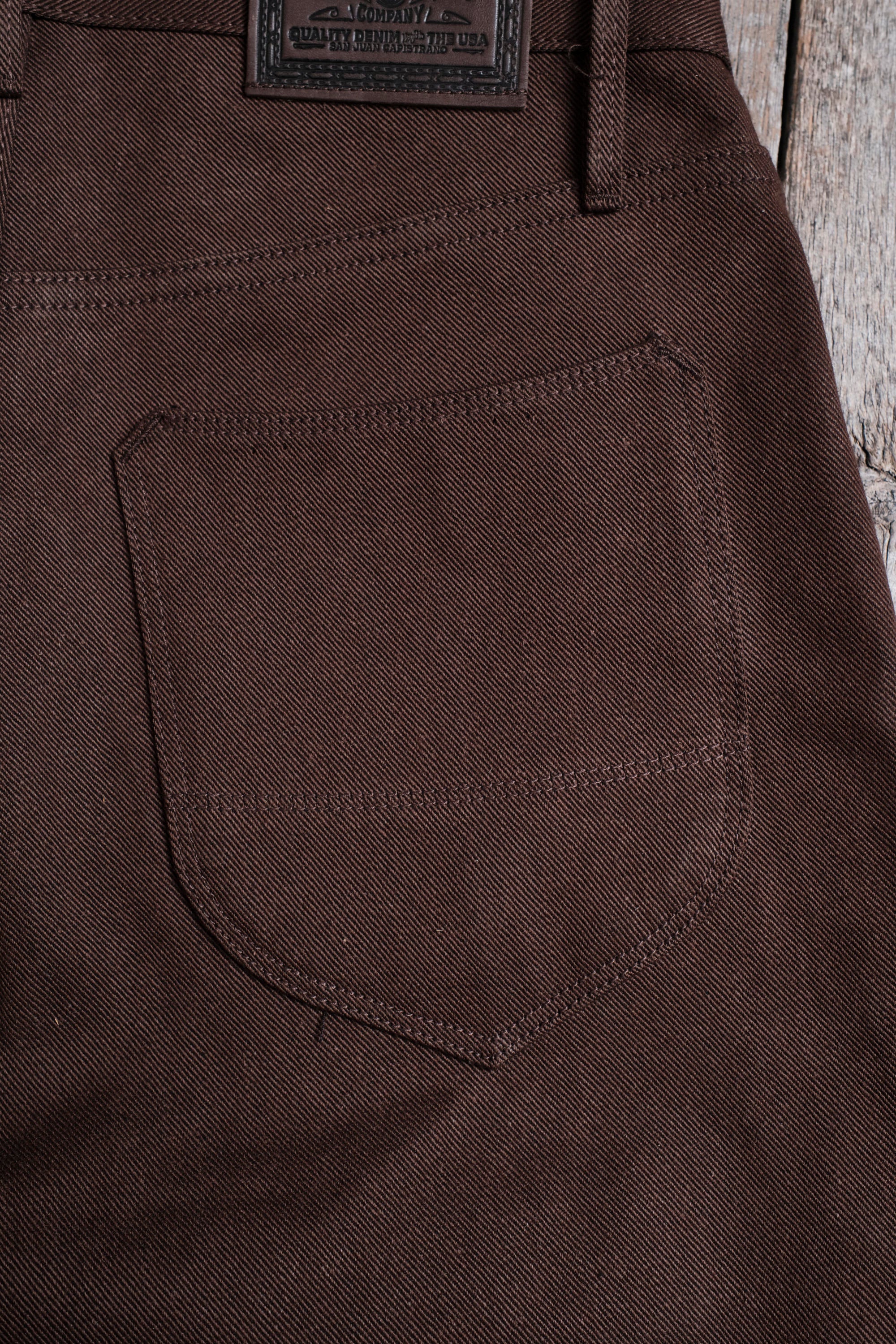 Modesto 15 Ounce Dark Brown Denim
