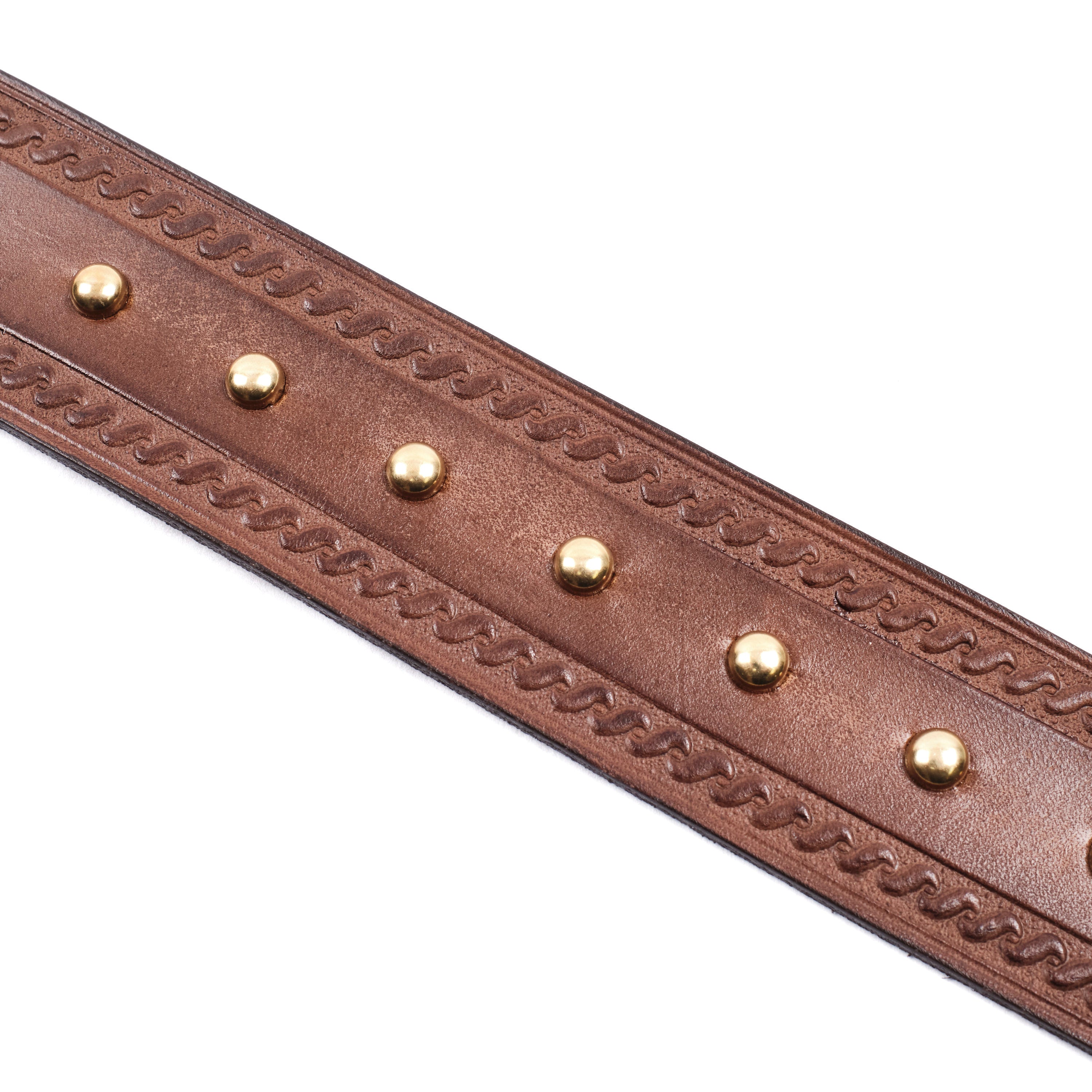 Codina Leather - Serpentine Spotted Garrison Belt Brown
