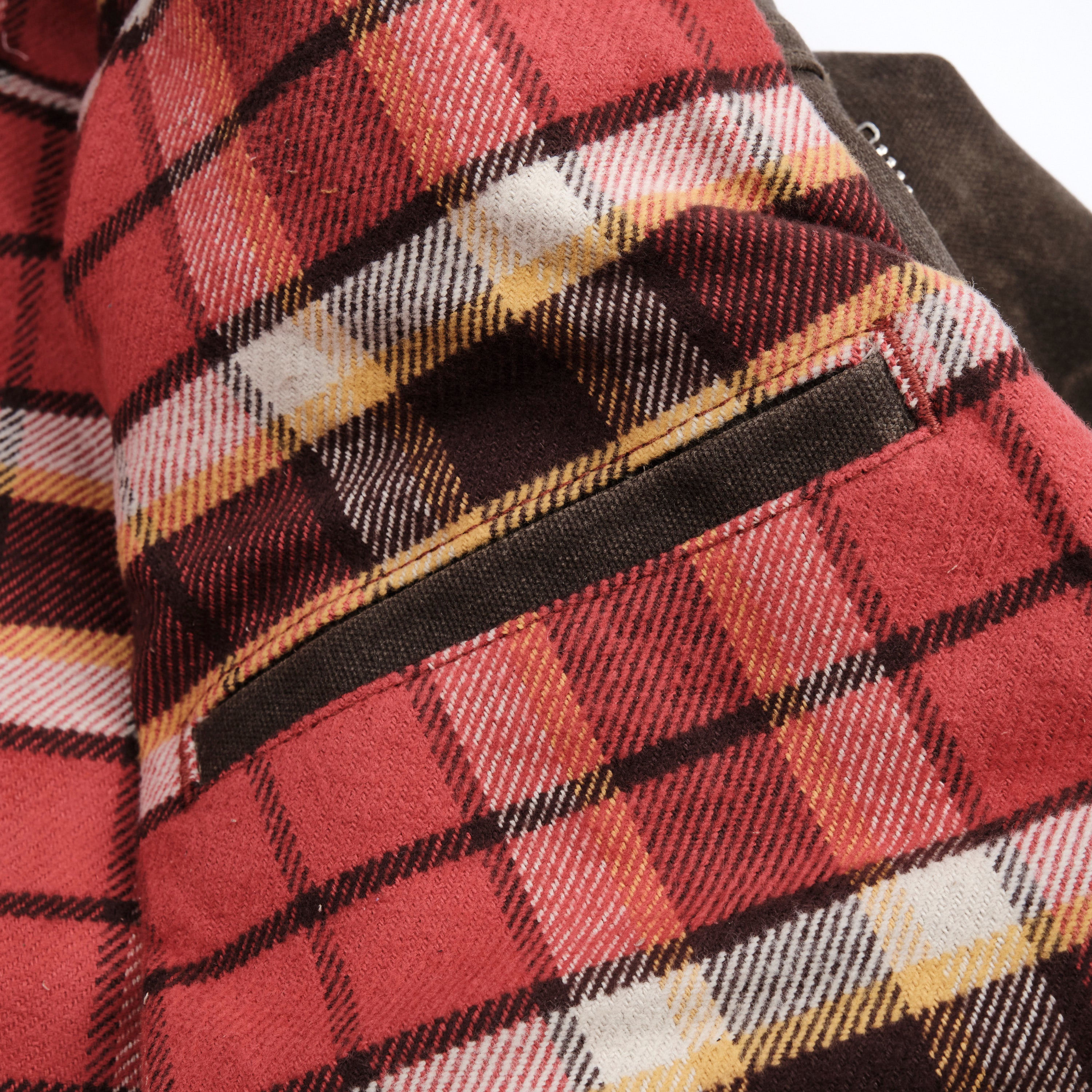 Faro Tobacco Heavy Waxed Canvas Red Plaid