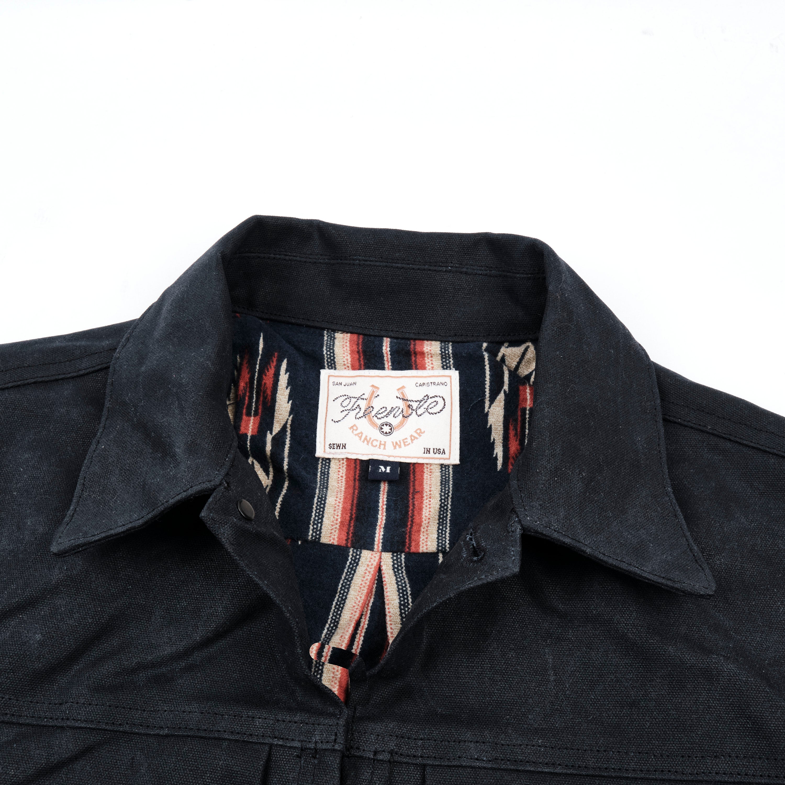 Faro Jacket | 20 Ounce Black Waxed Canvas Navy Southwest