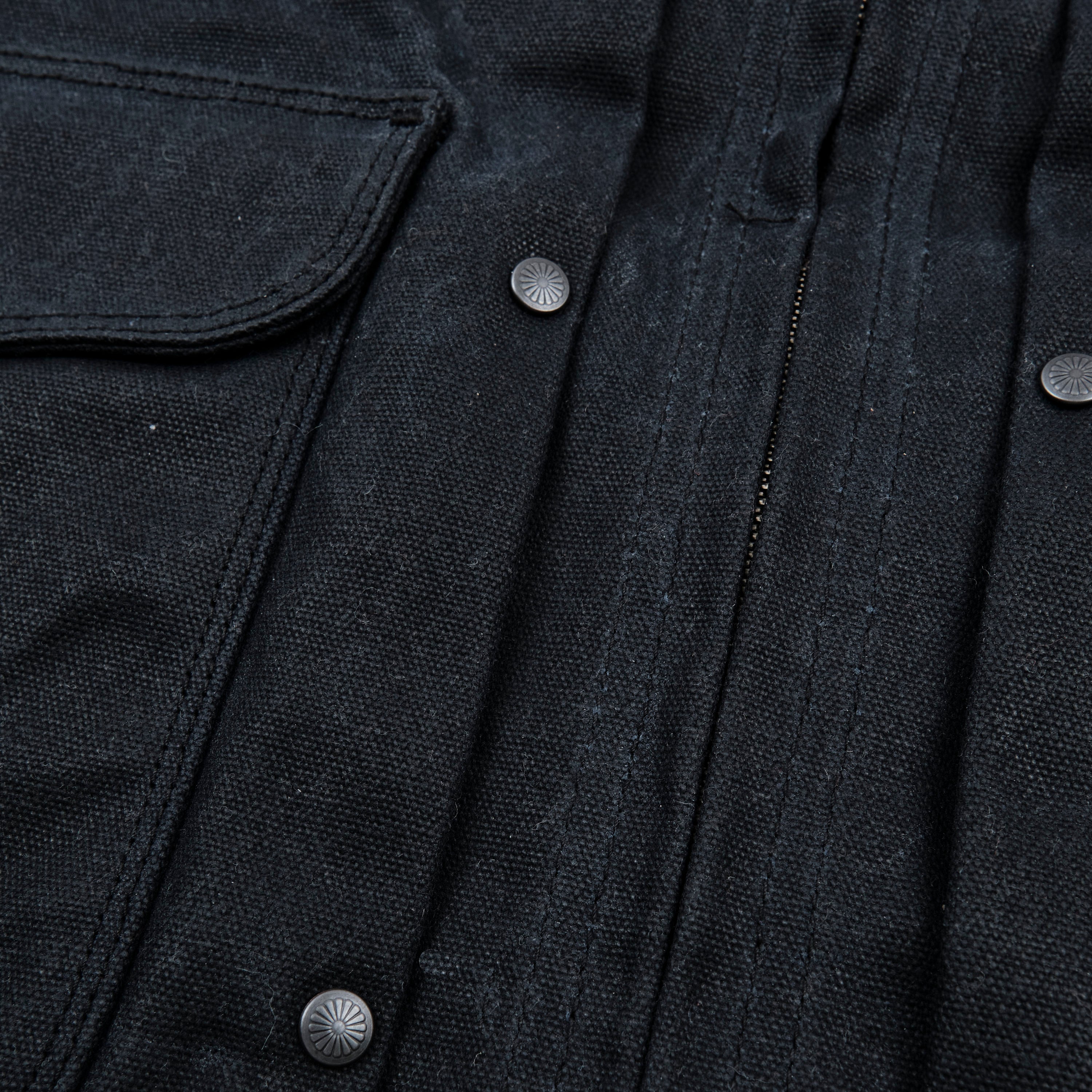 Faro Jacket | 20 Ounce Black Waxed Canvas Navy Southwest