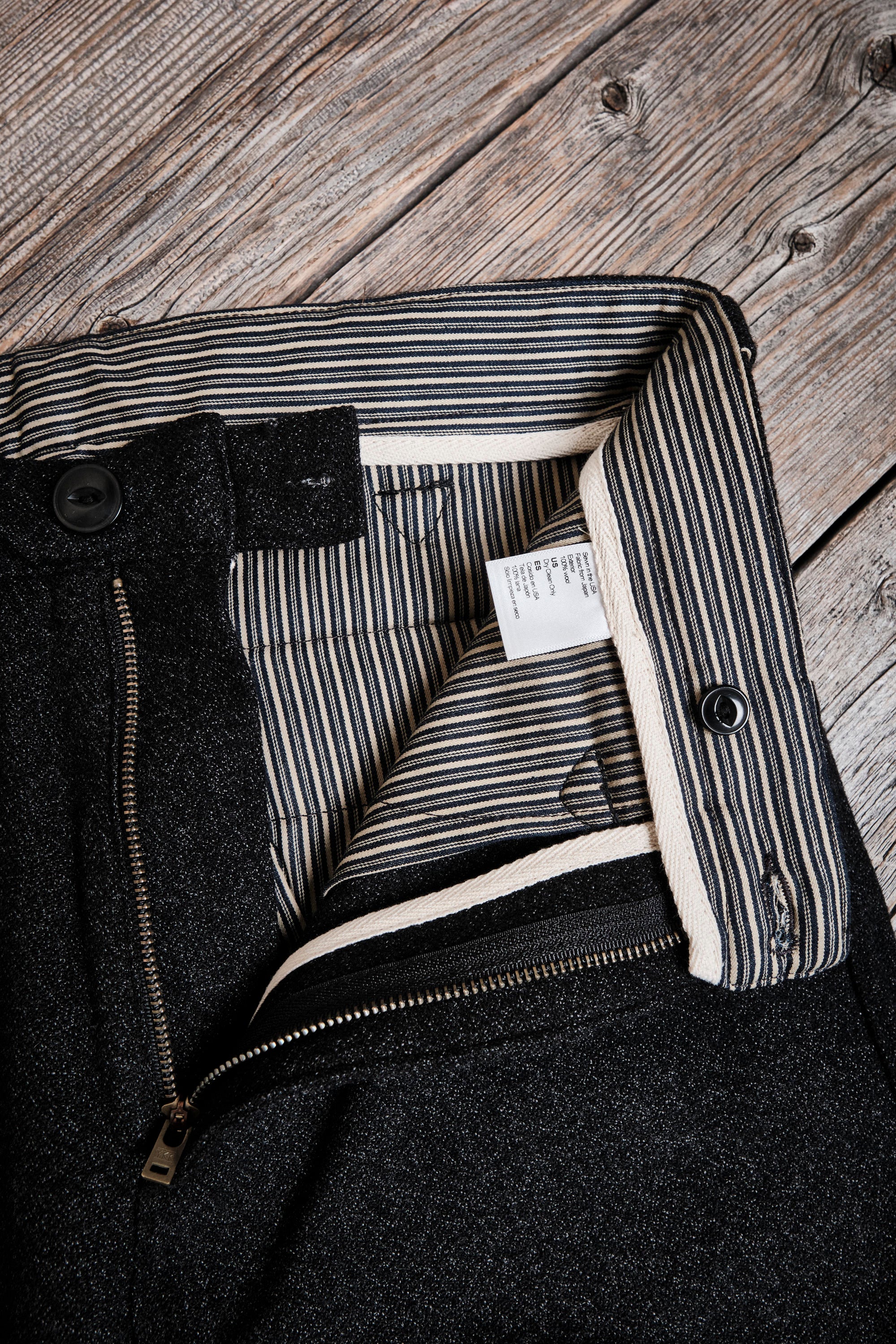 Duster Pant Black Wool