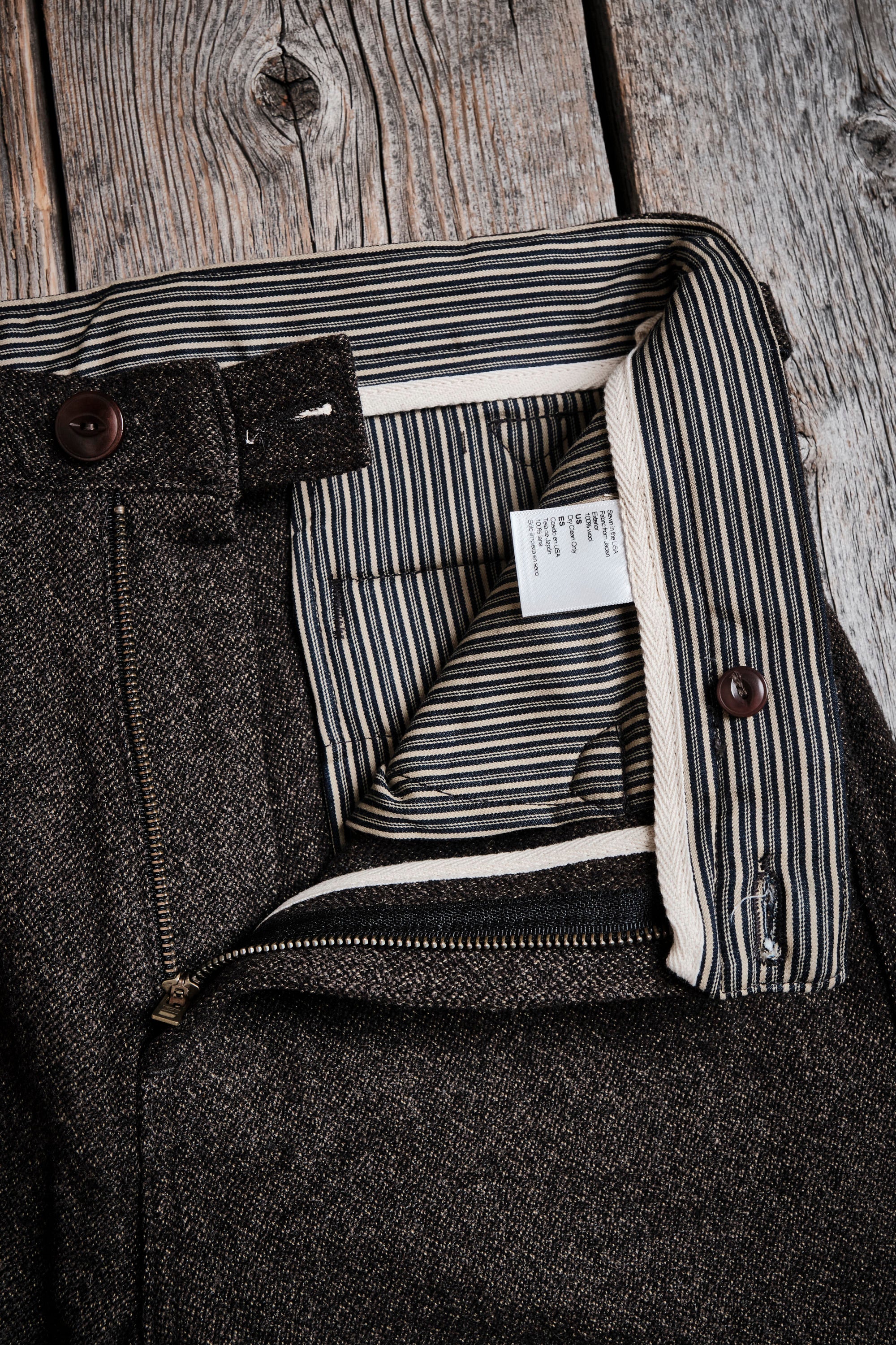 Duster Pant Brown Wool