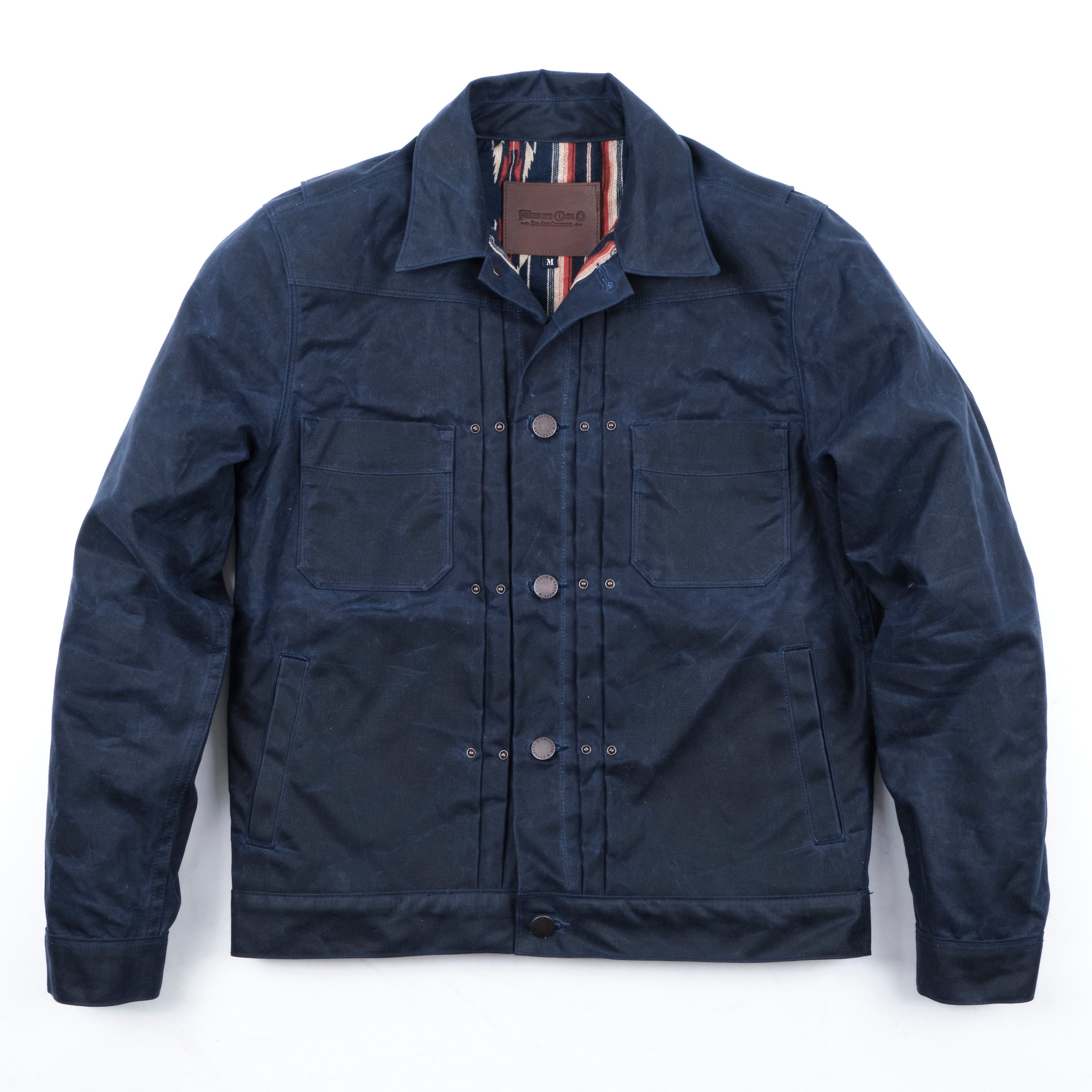 Jentlouis、Switch Riders Jacket Riders Jacket Waxed Canvas | Navy