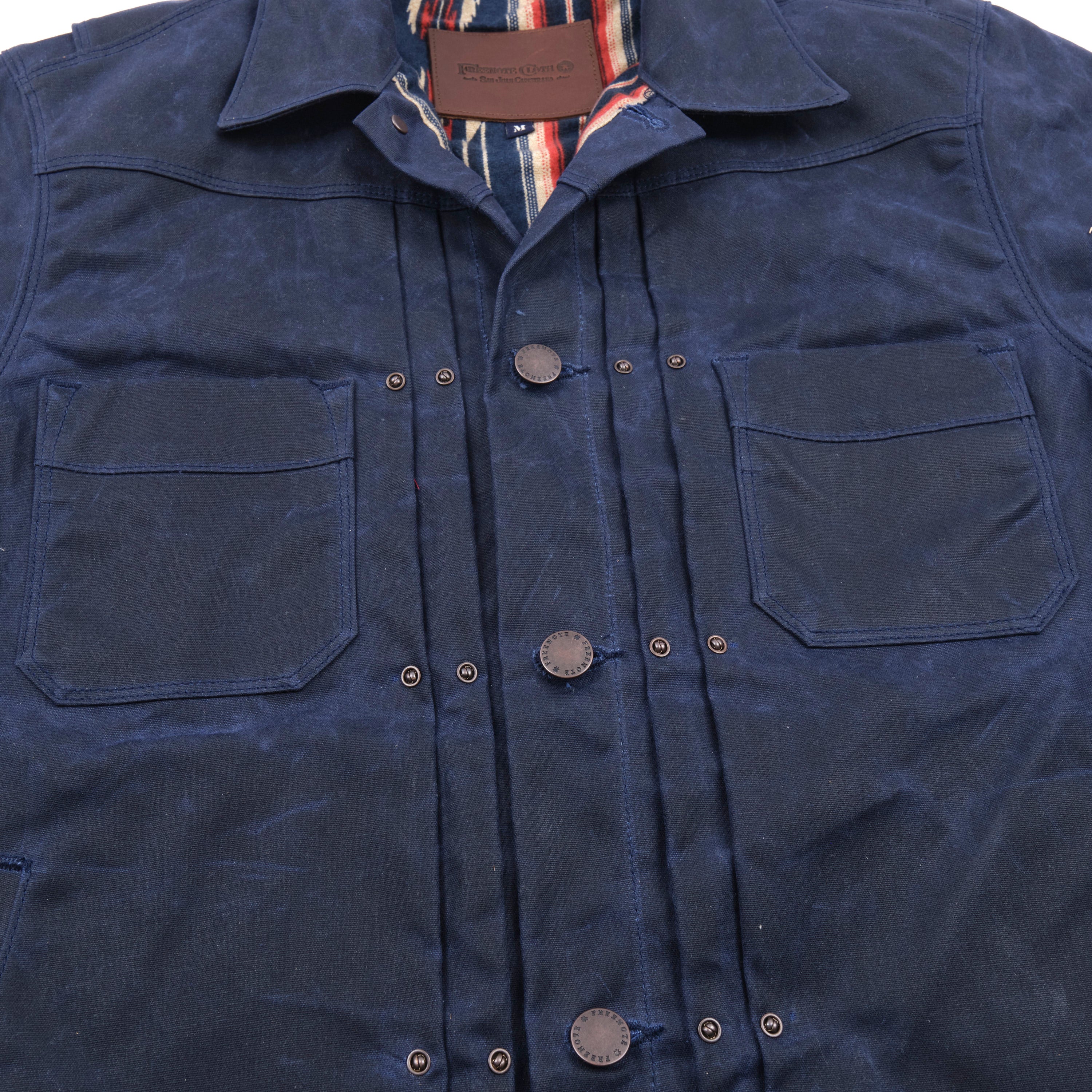 Riders Jacket Waxed Canvas | Navy
