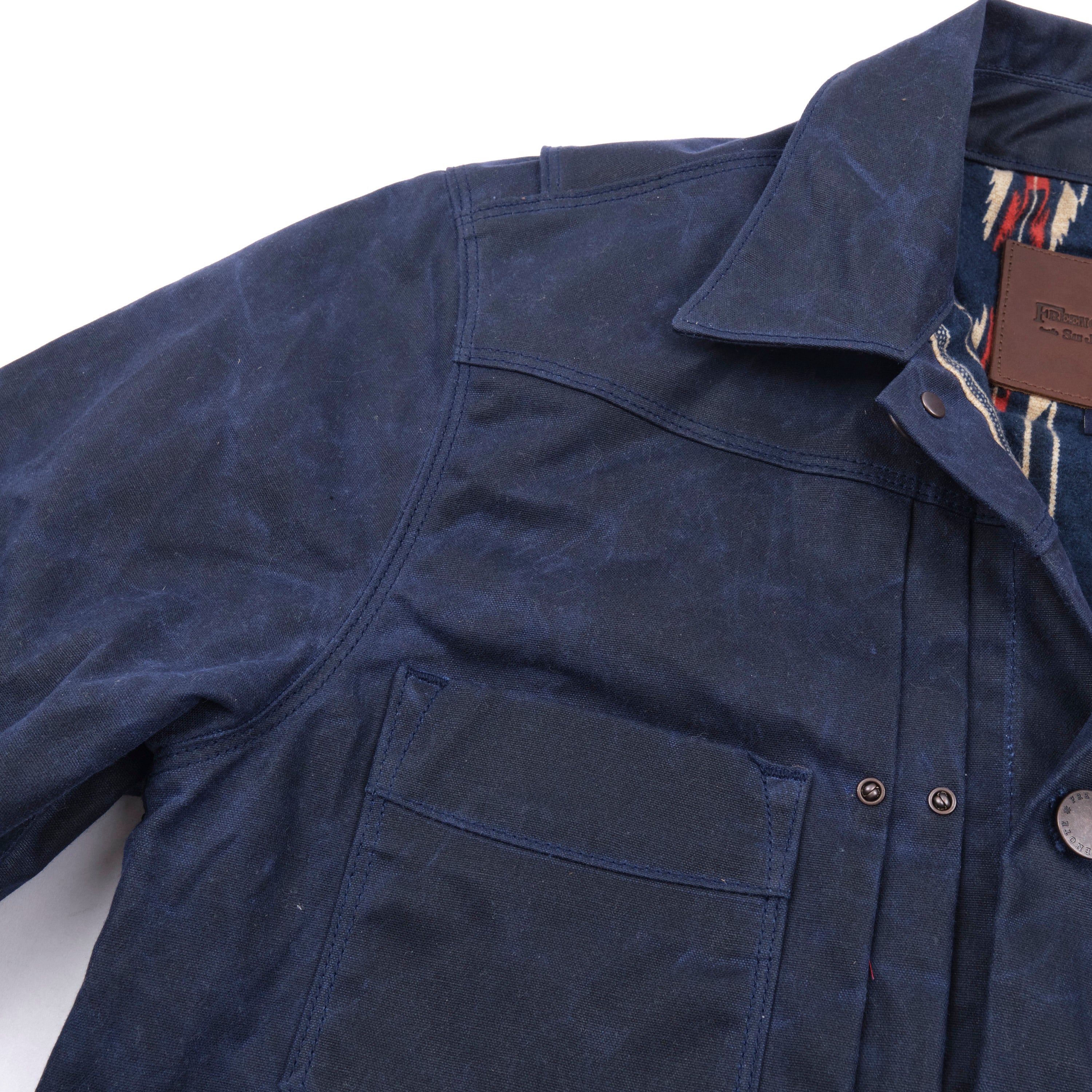 Riders Jacket Waxed Canvas Navy