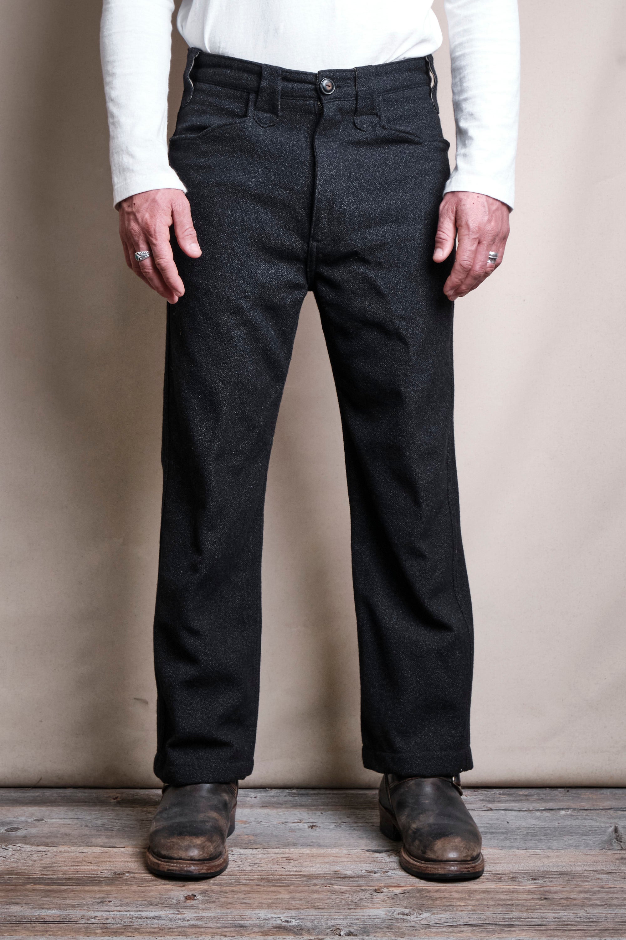 Duster Pant | Black Wool