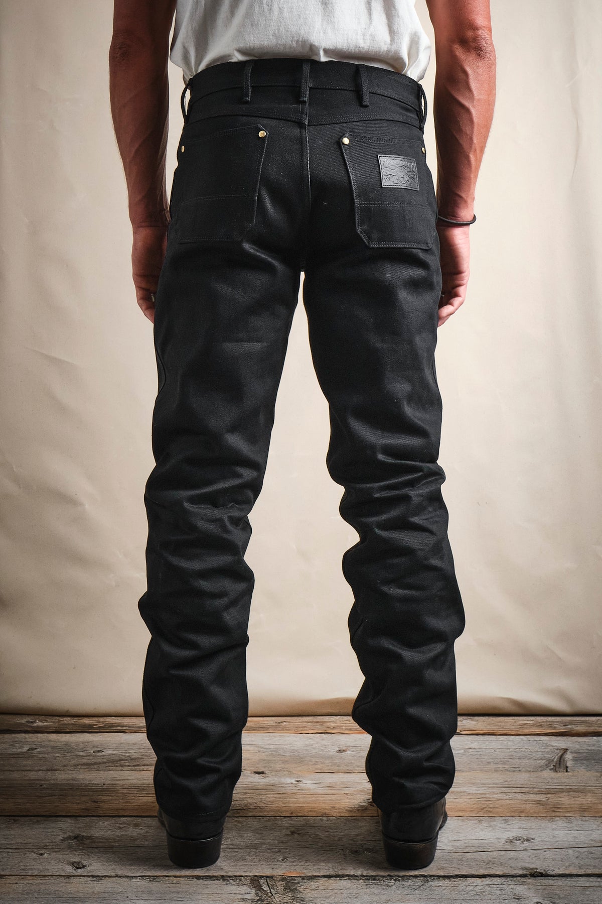 Wilkes Riders Cut 15.75 Ounce Black Denim
