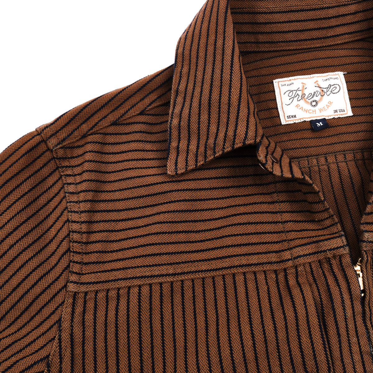 Faro Brown Herringbone Dobby