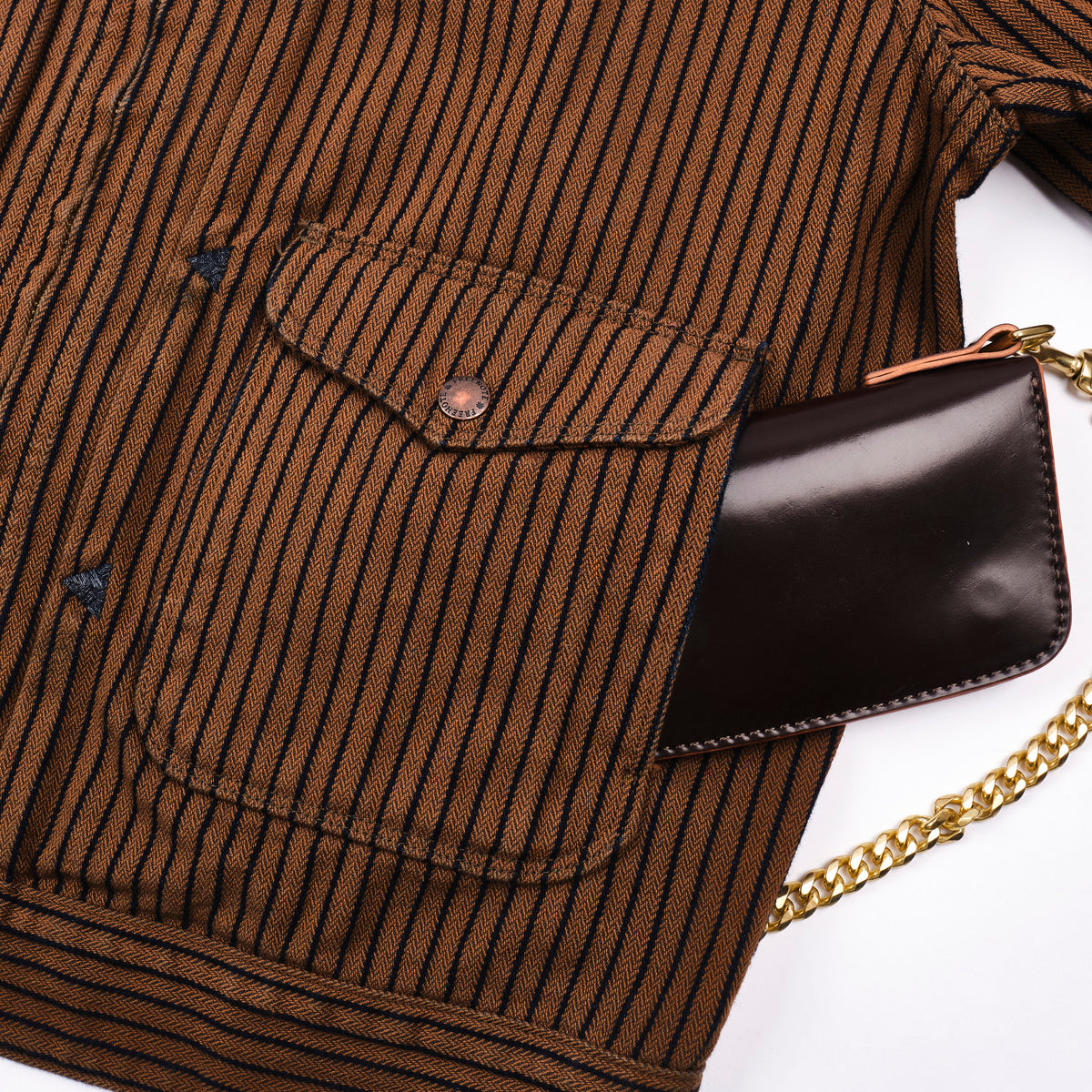 Faro Brown Herringbone Dobby