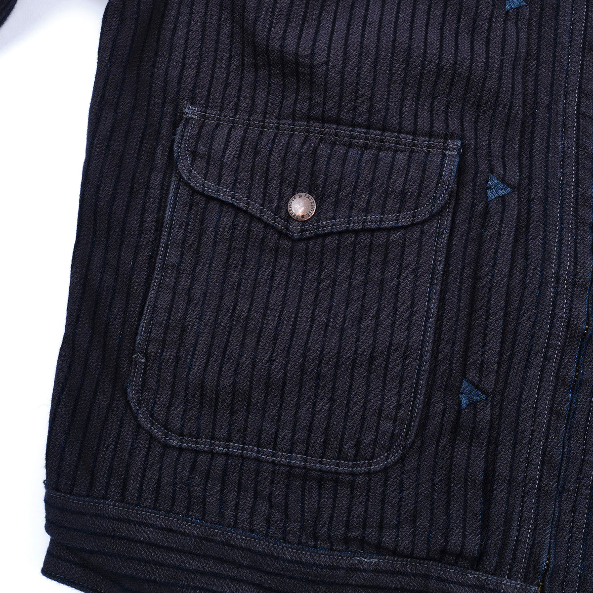 Faro Indigo Herringbone Dobby