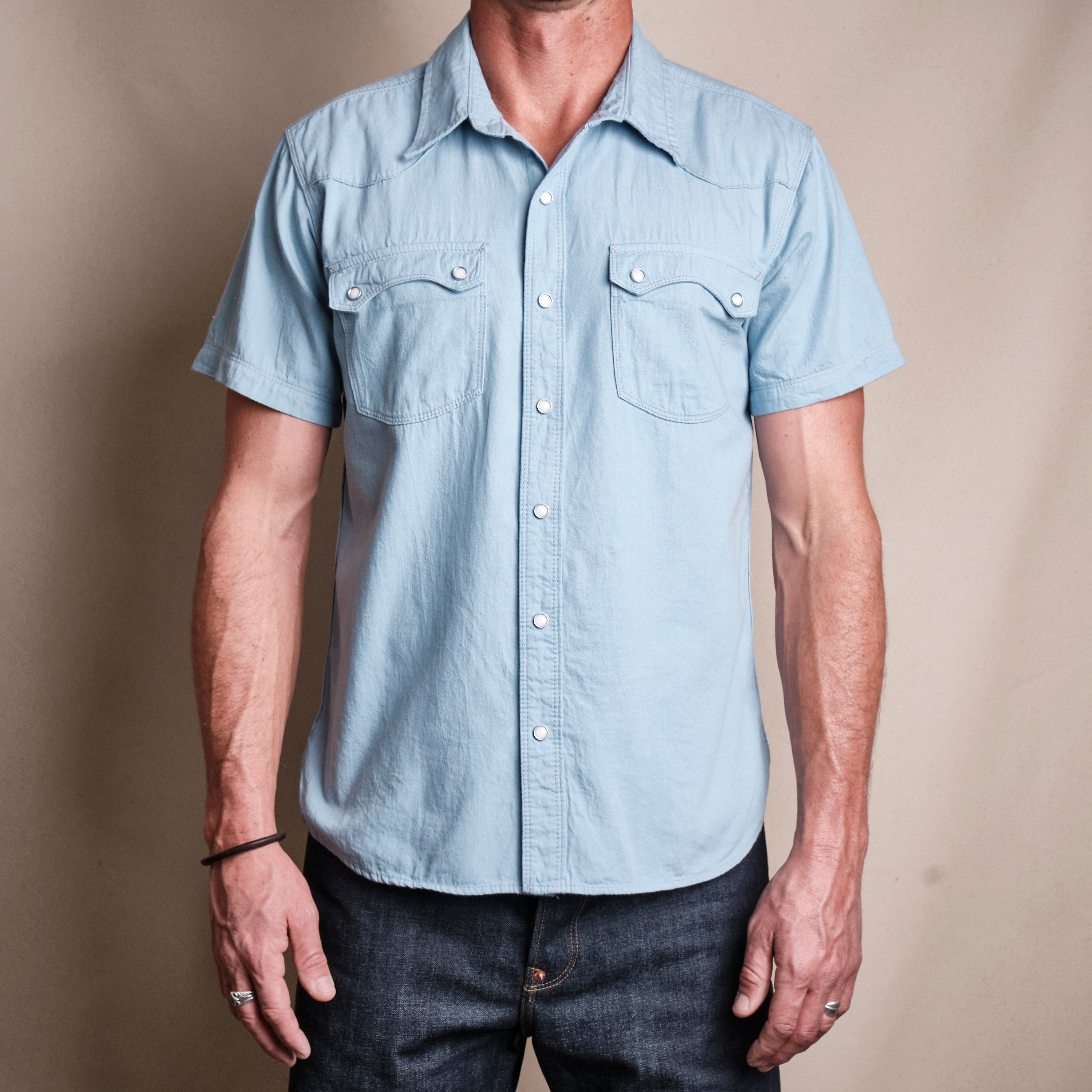 Modern Western S/S Clear Blue Chambray