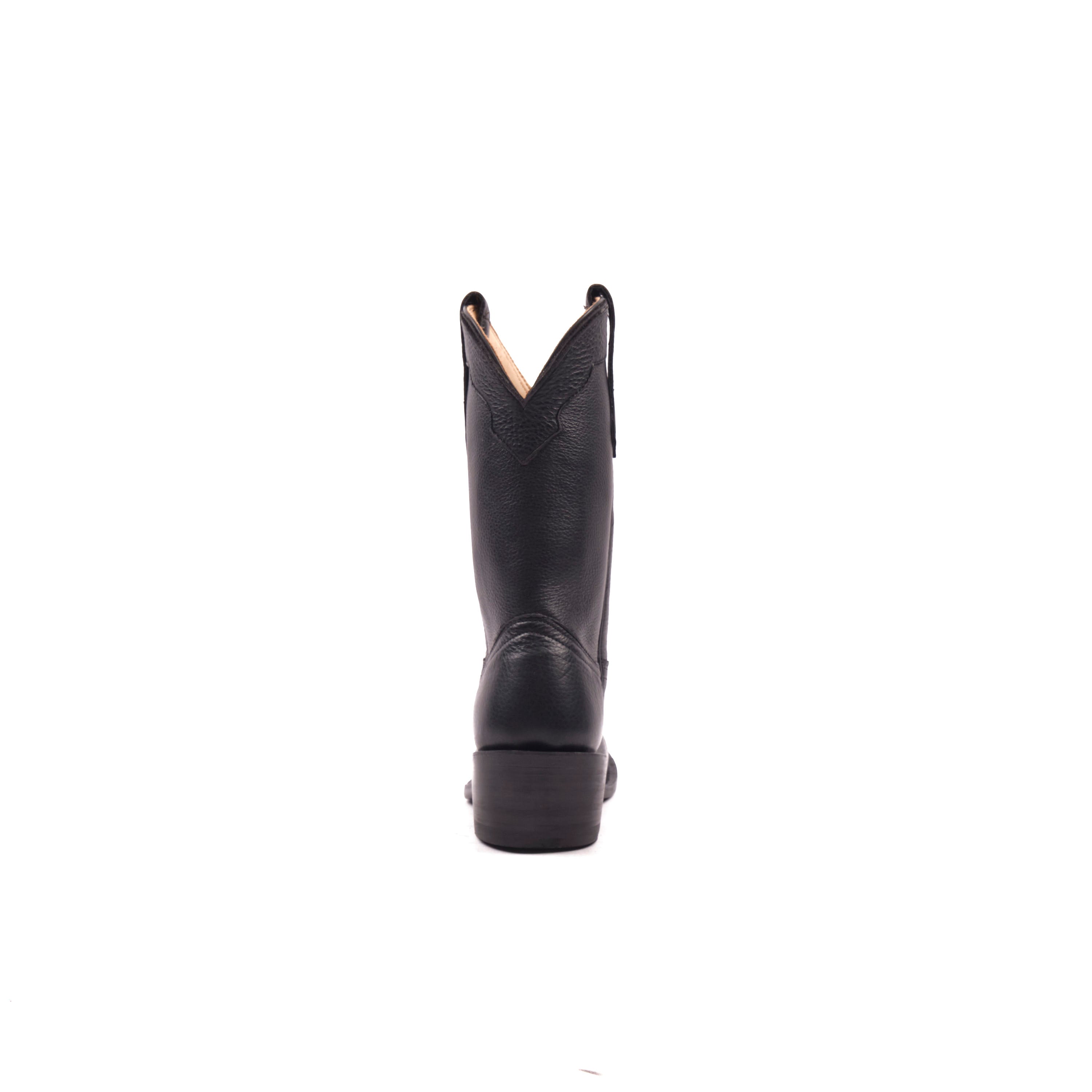 Freenote Cloth x Fenoglio Boot Co. - Black Deerskin Cowboy Boot