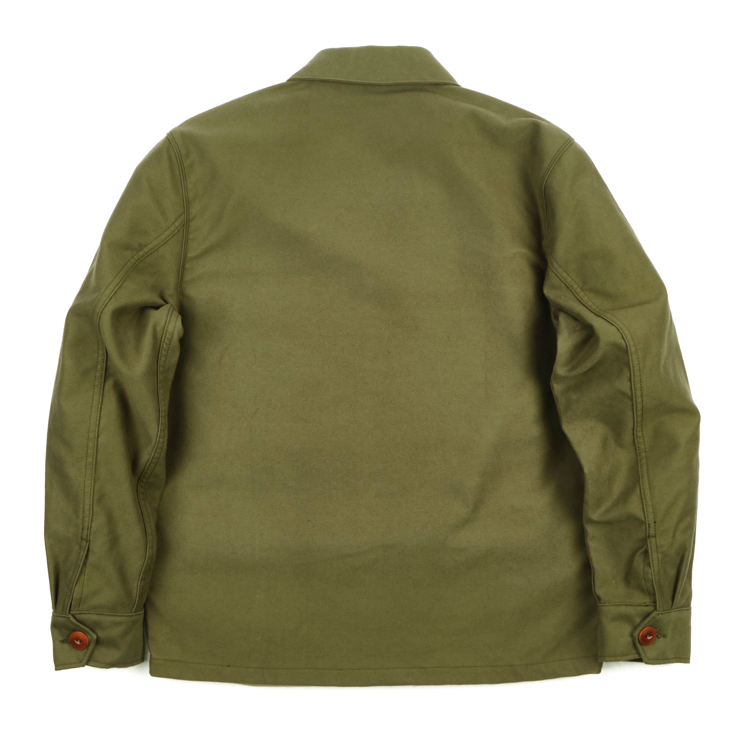 CONFECT　麻襟なしジャケット　オリーブグリーン CC-1 | Olive