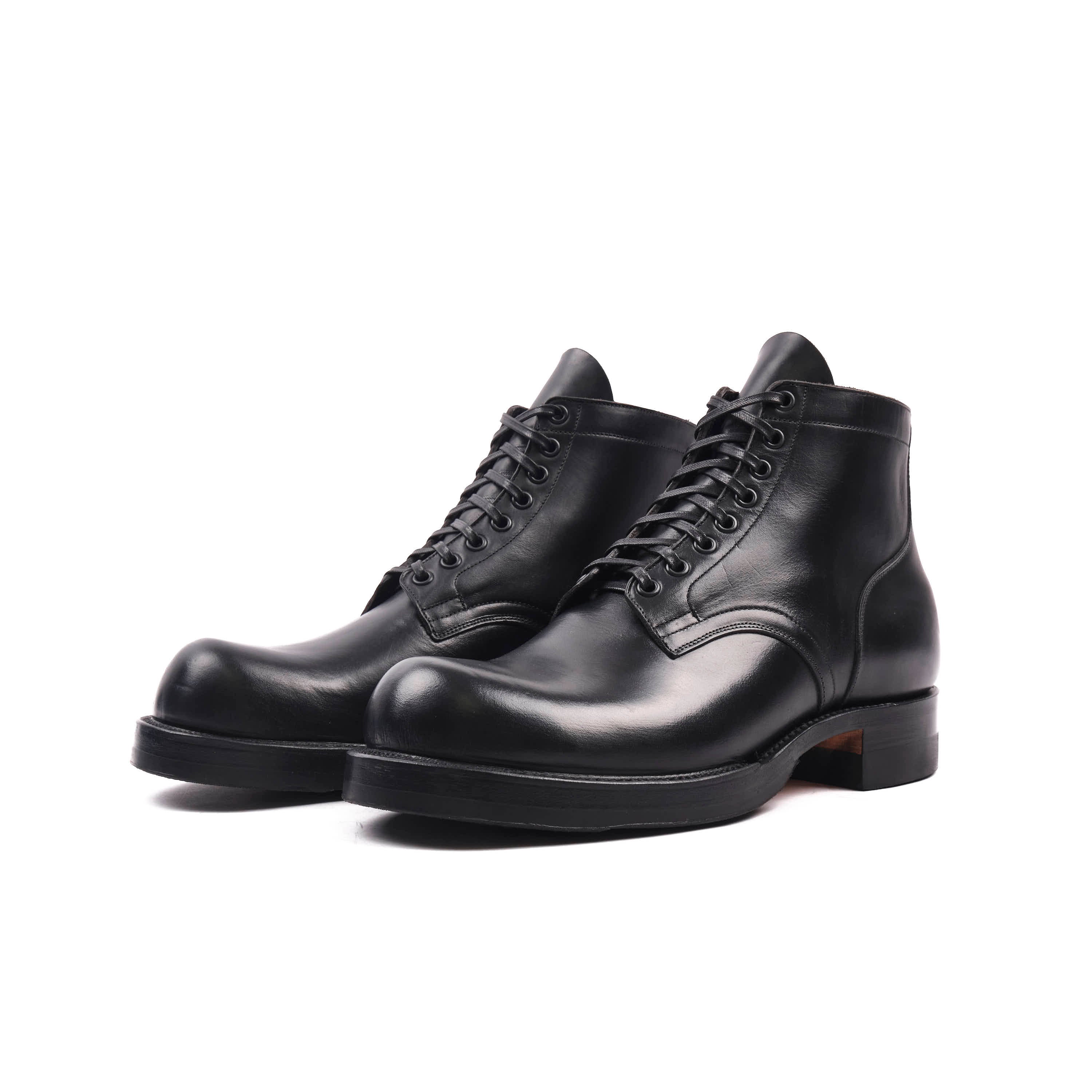 FREENOTE CLOTH X VIBERG SERVICE BOOT - HORWEEN BLACK STRUCK THROUGH CHROMEXCEL
