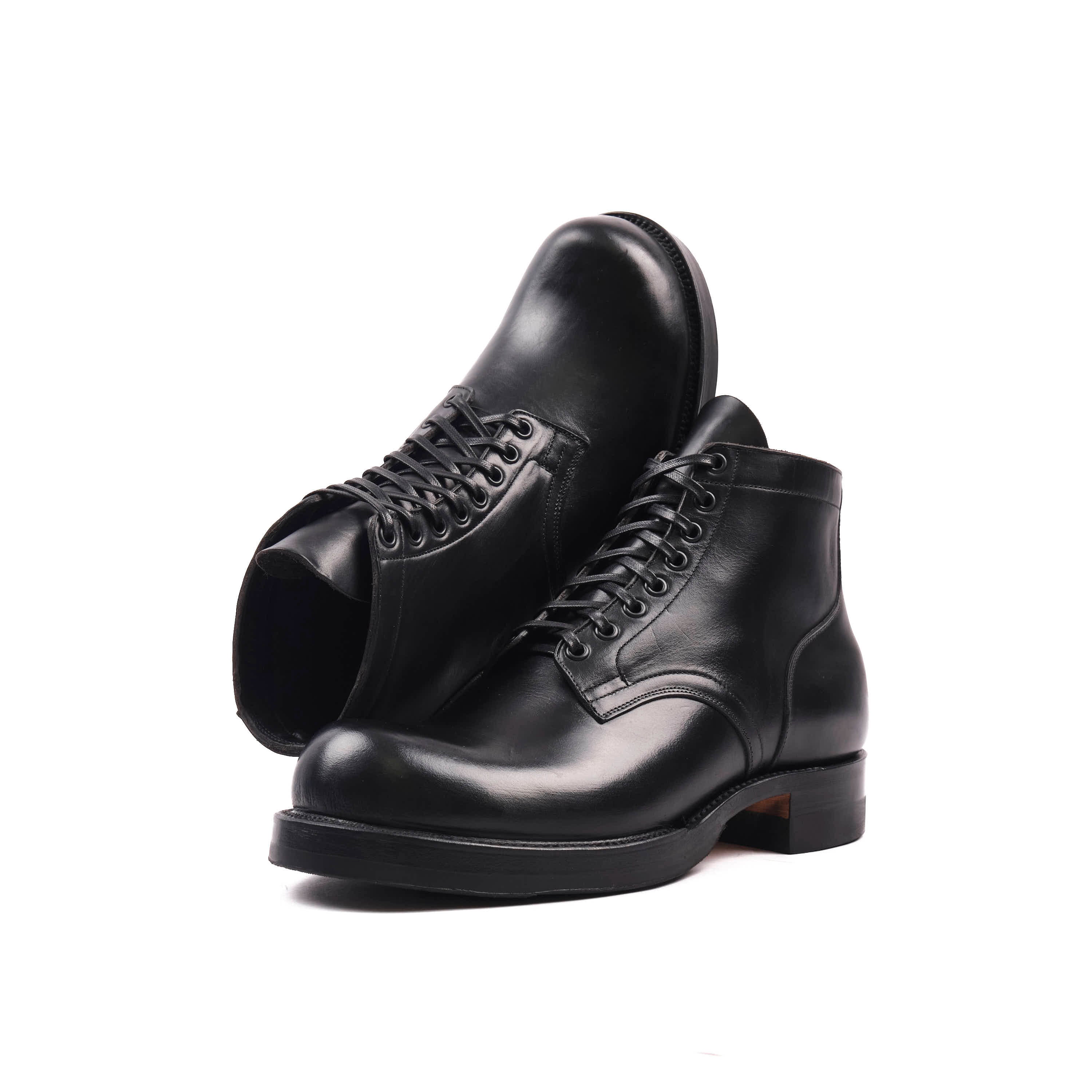 FREENOTE CLOTH X VIBERG SERVICE BOOT - HORWEEN BLACK STRUCK THROUGH CHROMEXCEL