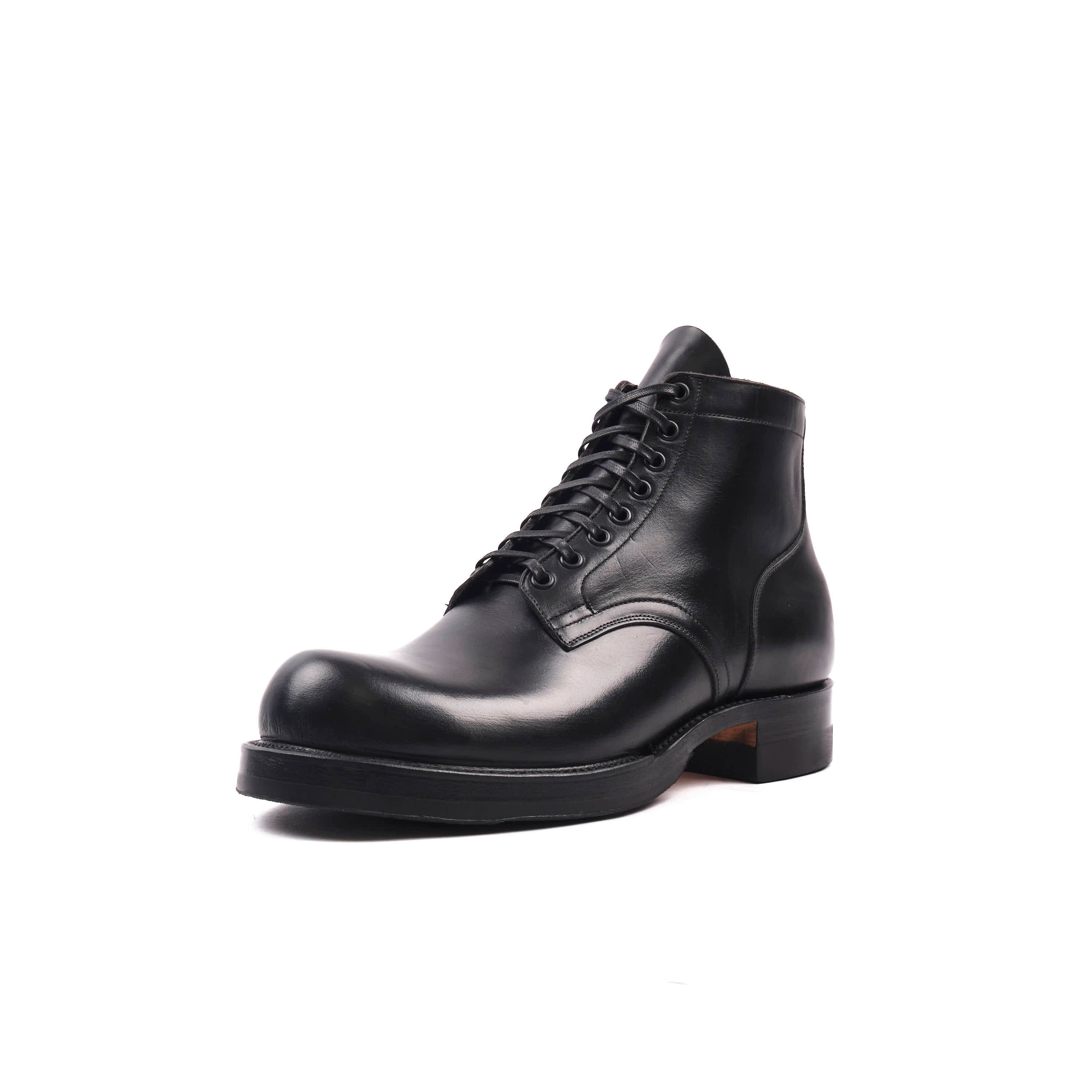 FREENOTE CLOTH X VIBERG SERVICE BOOT - HORWEEN BLACK STRUCK THROUGH CHROMEXCEL