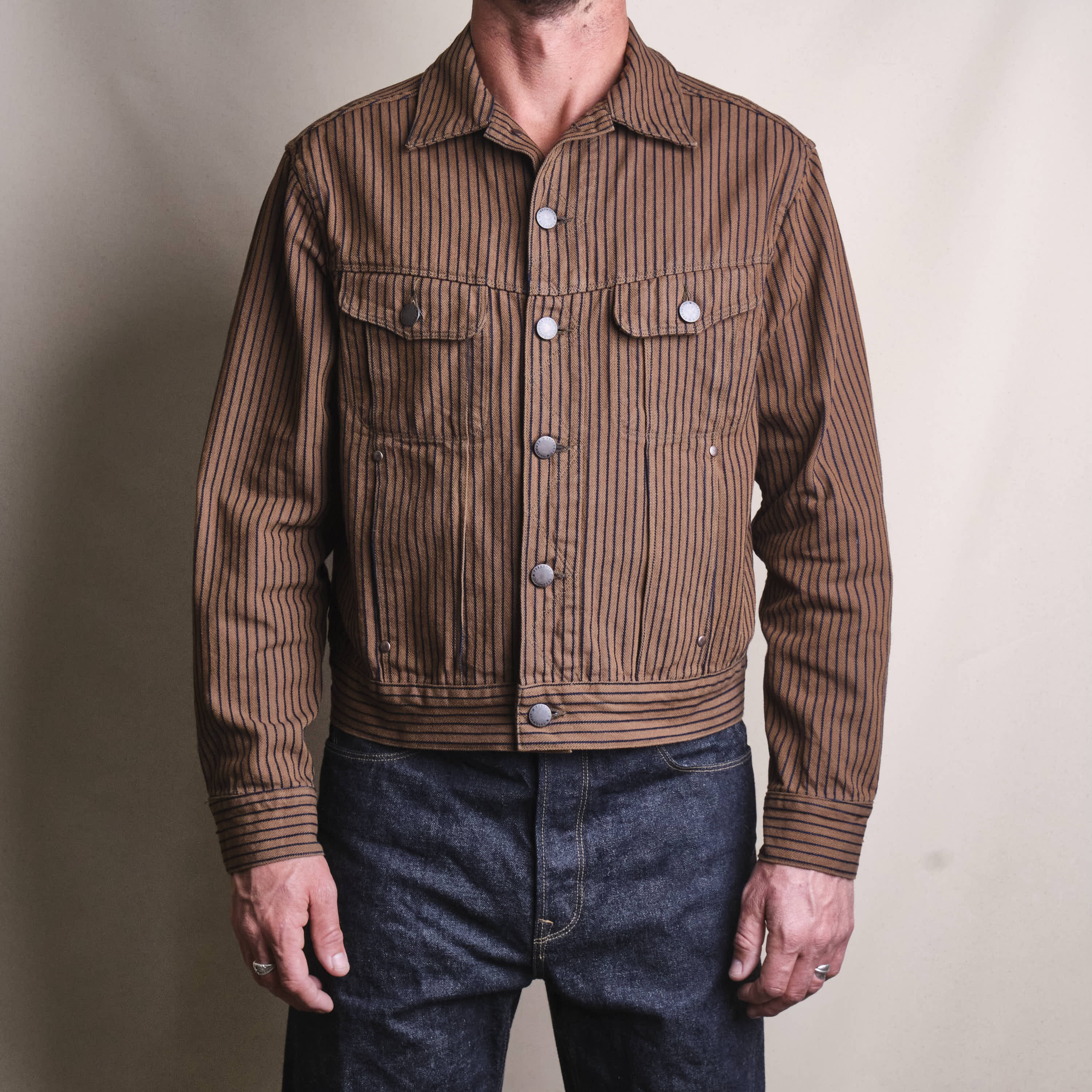 High Low | Brown Herringbone Dobby Jacket