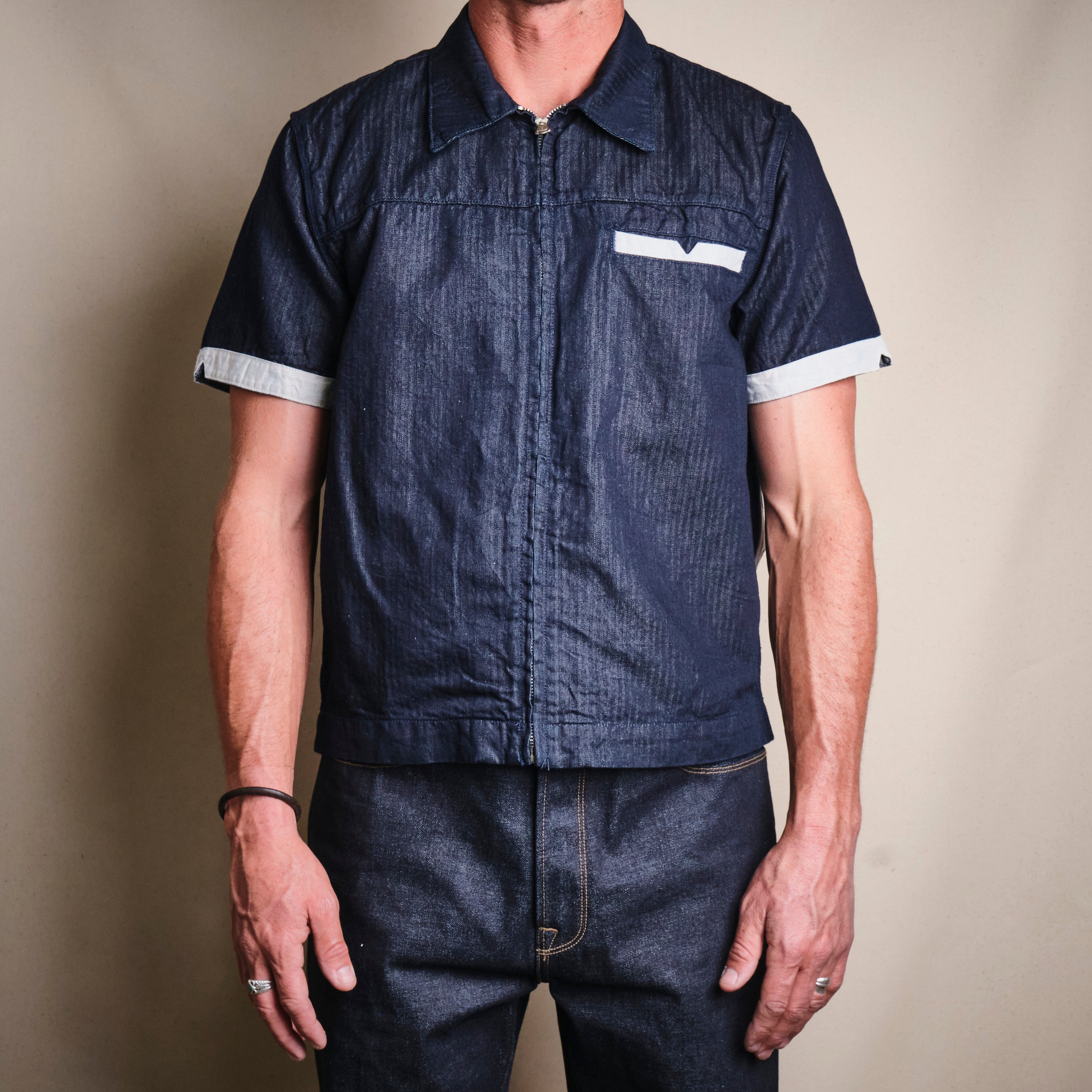 Yorba Navy Herringbone