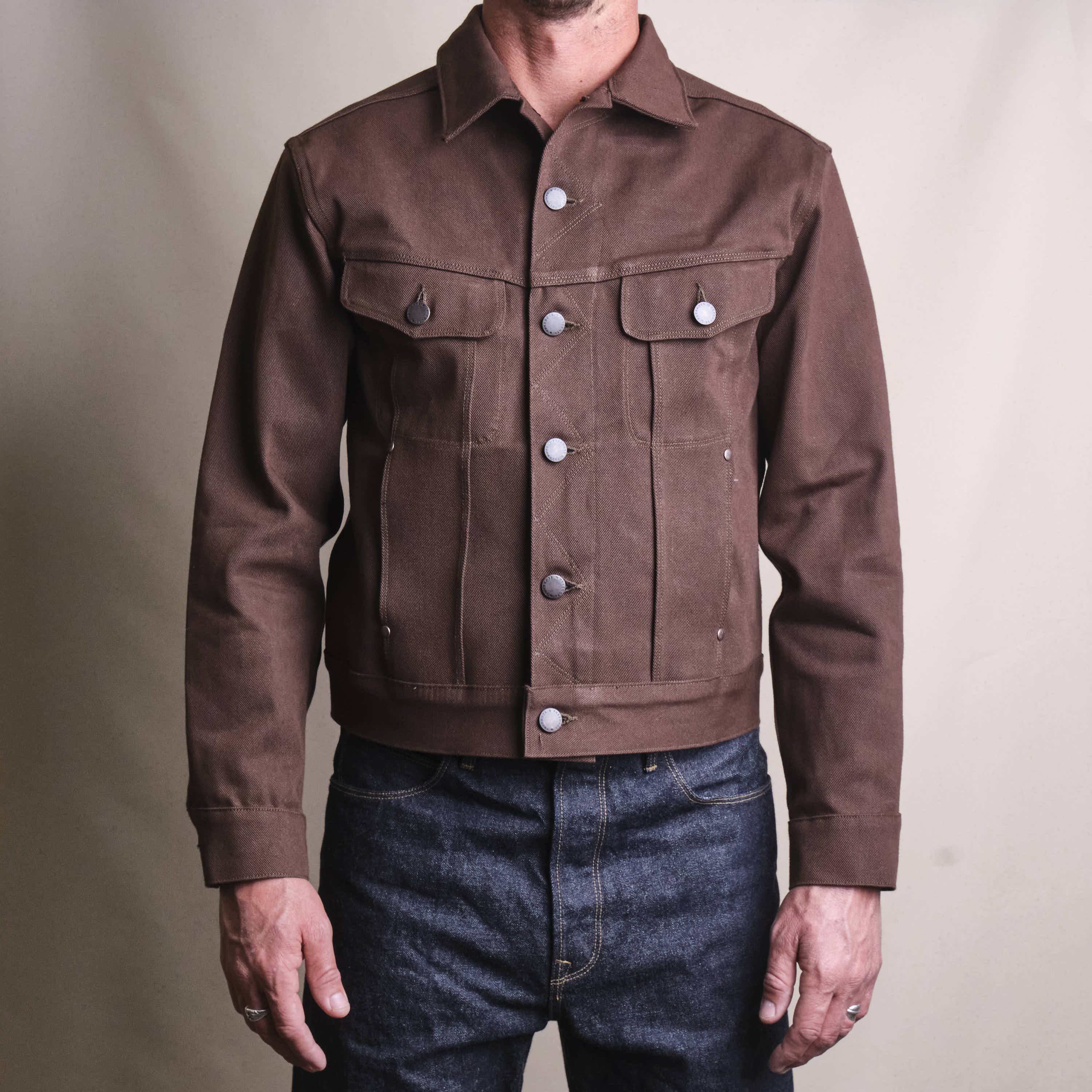 High Low | 15 Ounce Dark Brown Denim Jacket