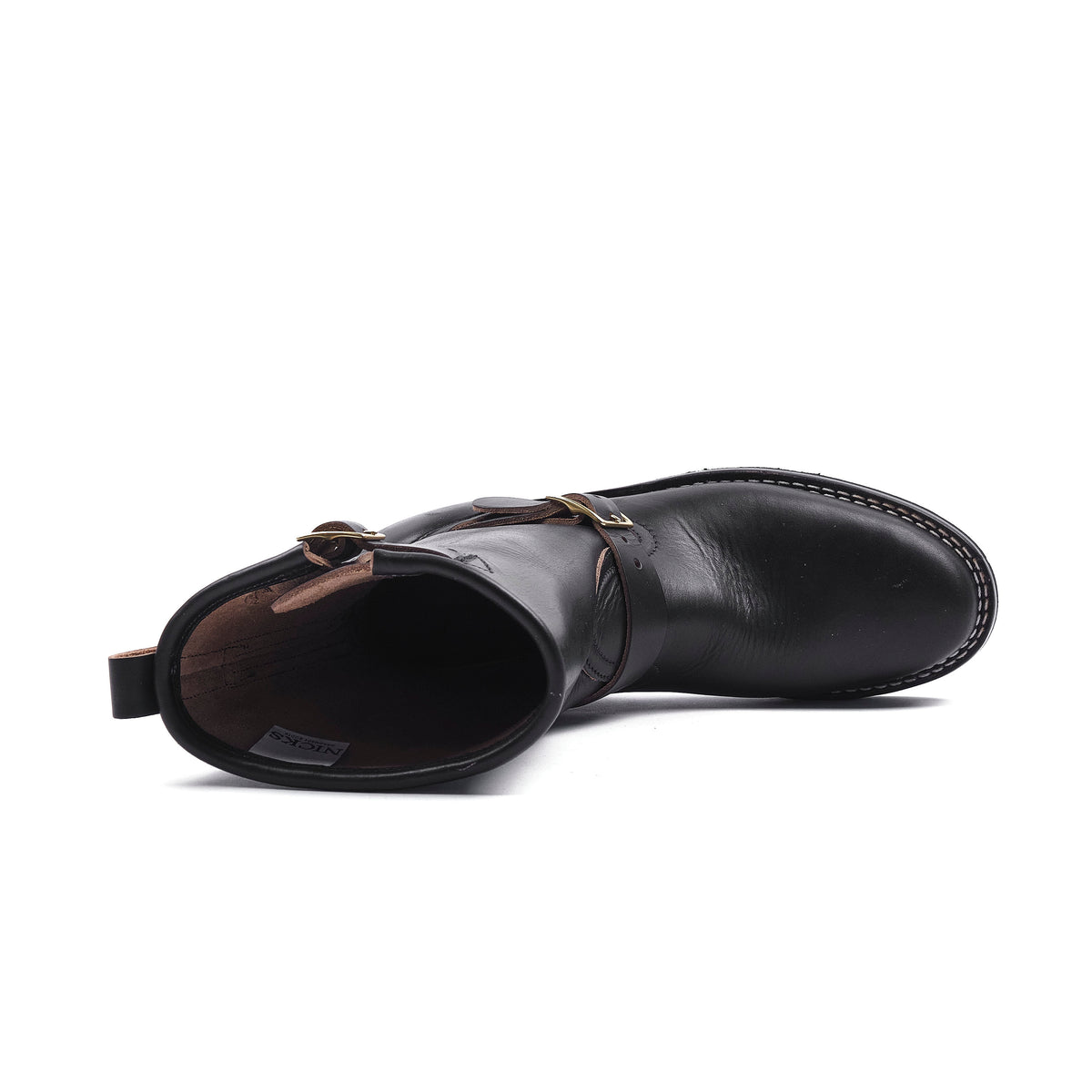NICKS BOOTS - THE BRAKEMAN 1925 ENGINEER - HORWEEN BLACK CHROMEXCEL