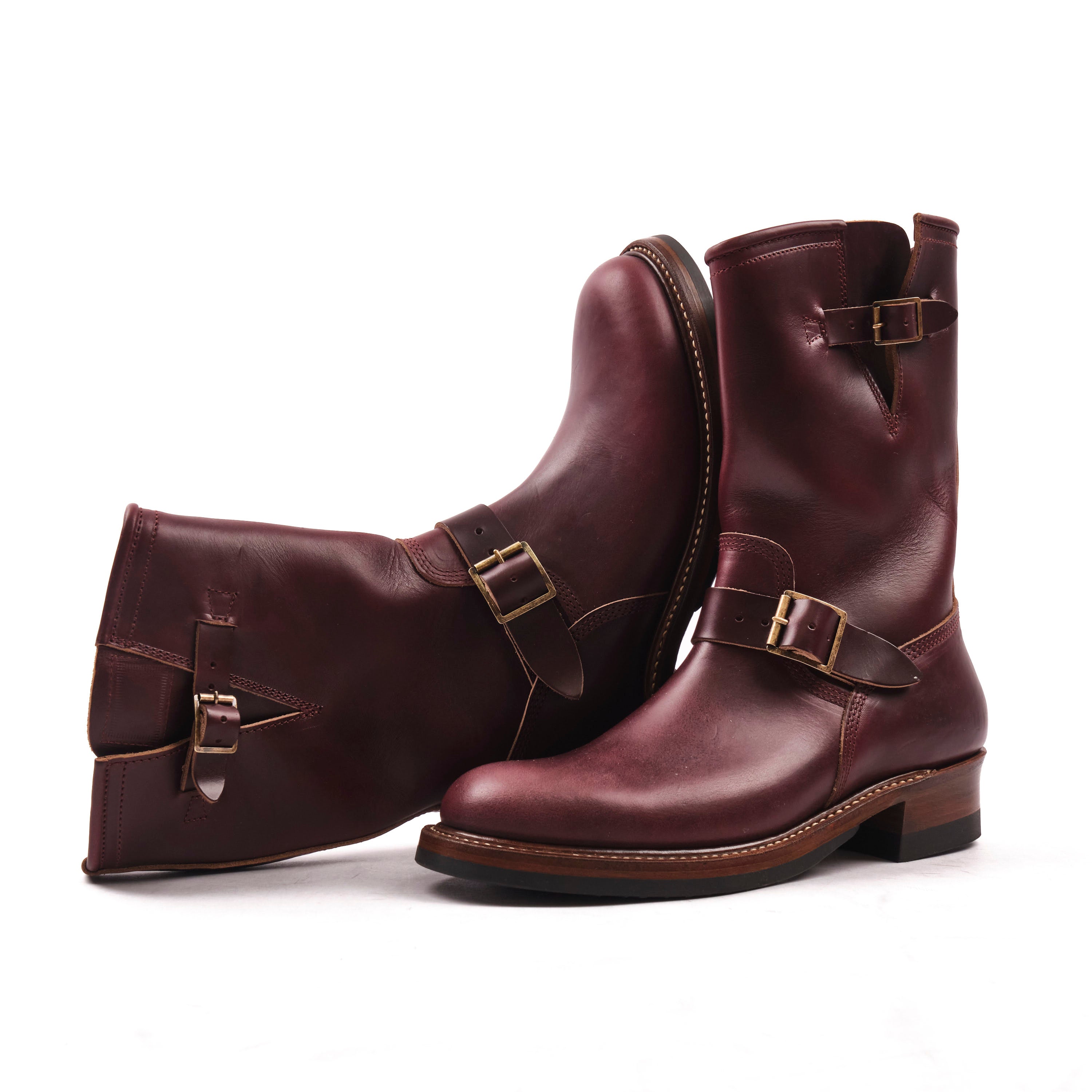 John Lofgren Wabash Engineer Boots | Horween CXL Burgundy
