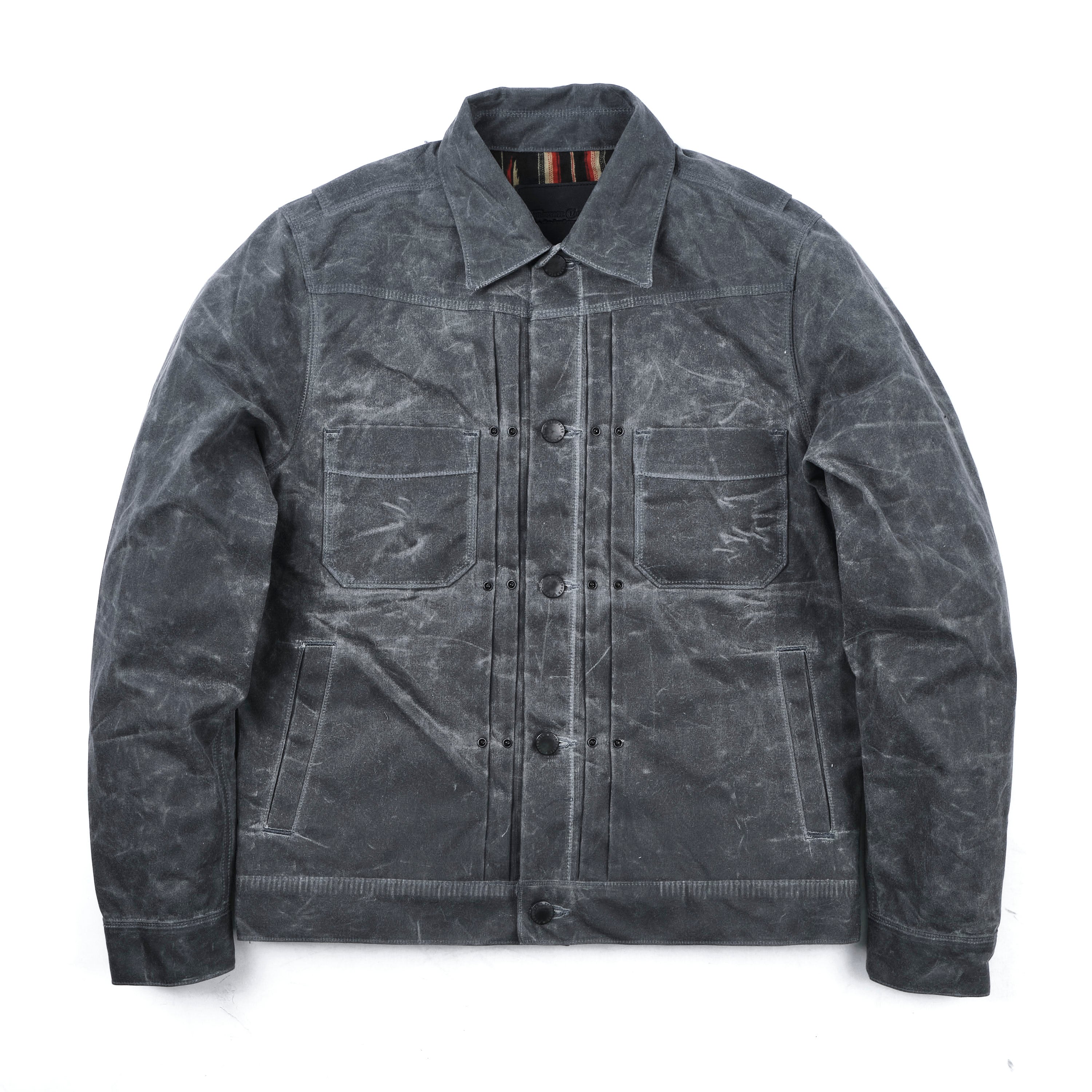 Riders Jacket Waxed Canvas | Charcoal